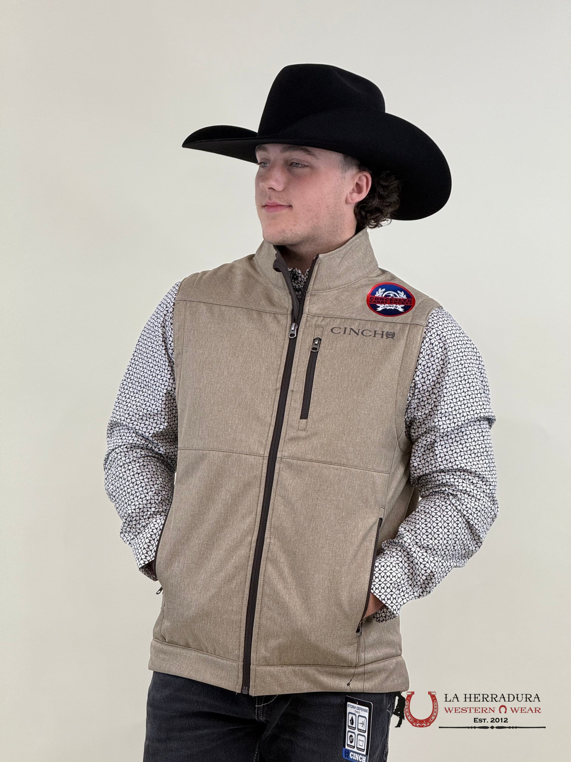 Mens Cinch Bonded Vest Tan Ropa Hombres