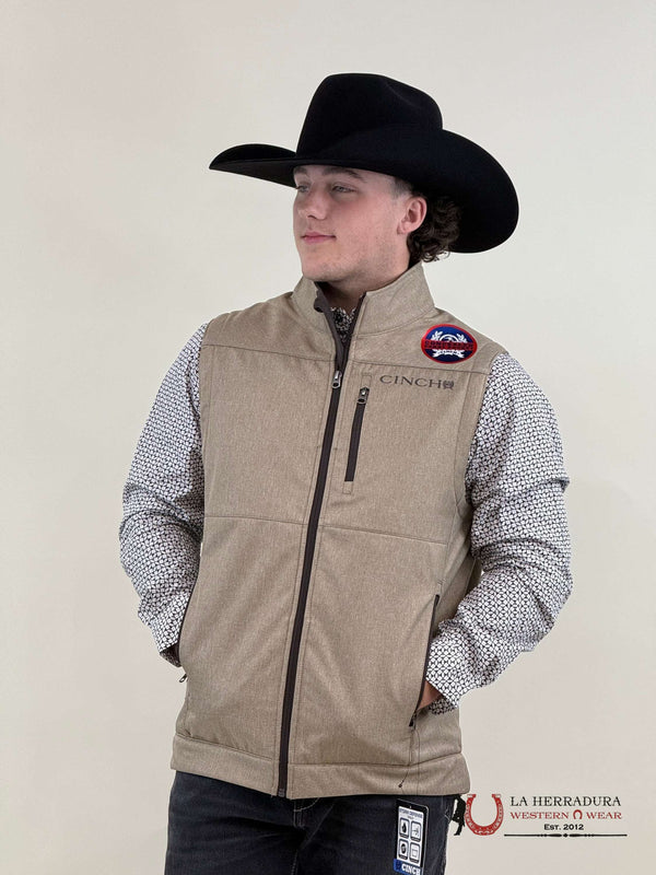 MENS CINCH BONDED VEST TAN MWV1541009
