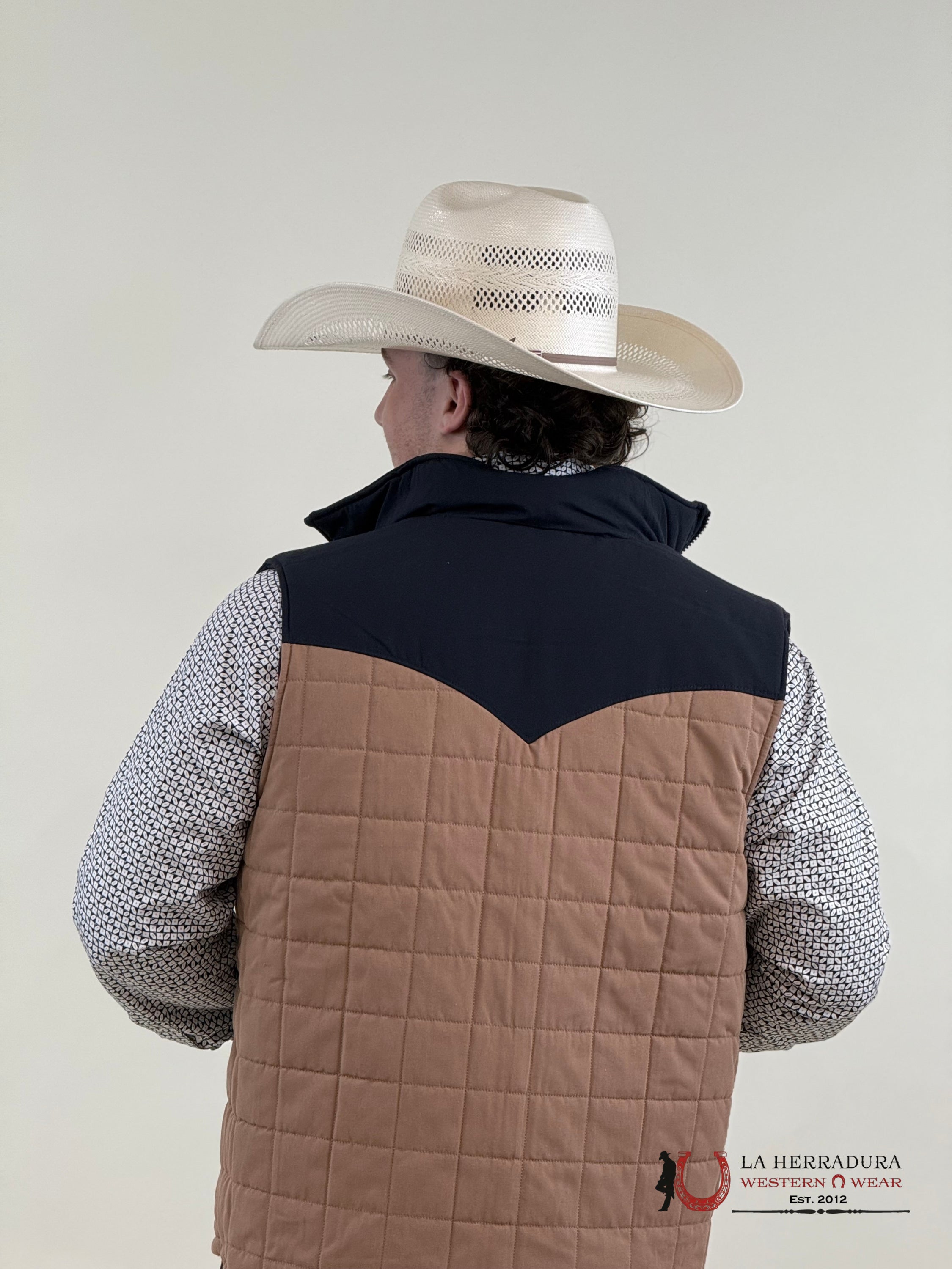 Mens Cinch Reversible Quilted Vest- Khaki/ Navy Ropa Hombres