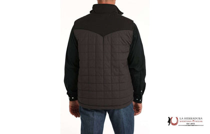 CHALECO REVERSIBLE CINCH PARA HOMBRE CARBÓN Y MARRÓN