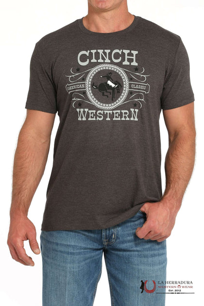 MENS CINCH T-SHIRT CHARCOAL MTT1690678
