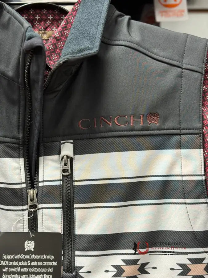 Men’s Cinch Vest Black/White/Red Ropa Hombres