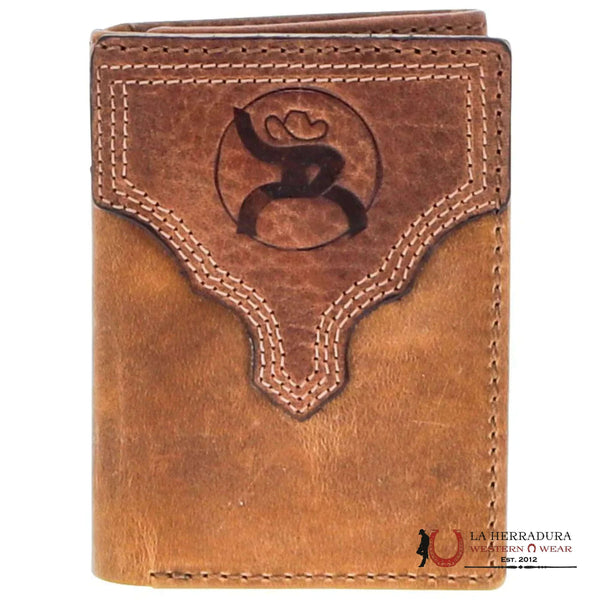 MENS HOOEY BROWN TRI-FOLD WALLET- RTF008-TNBR