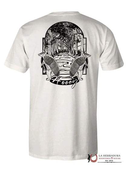 Camiseta Hooey para hombre CREMA CON LOGO NEGRO HT1713CR
