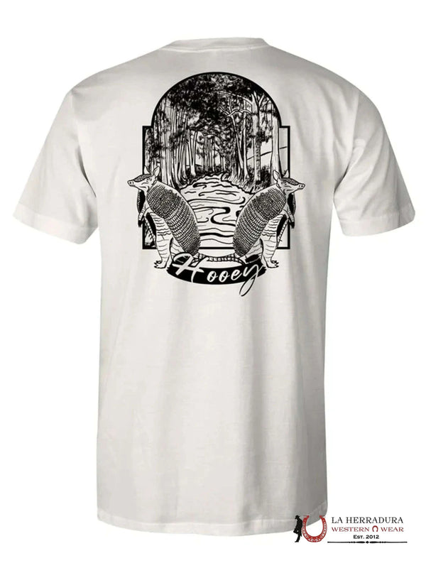 Camiseta Hooey para hombre CREMA CON LOGO NEGRO HT1713CR