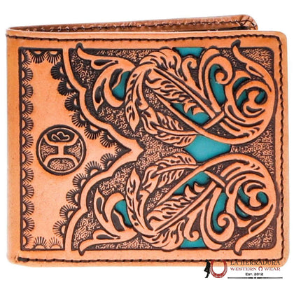 MENS HOOEY TURQOUISE BI-FOLD WALLET- HBF017-TNTQ