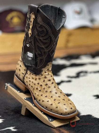 BOTA MASCULINA DE AVESTRUZ IMITACIÓN RANCHO ORIX