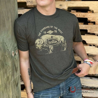 MENS JUSTIN TSHIRT - BISON TEE