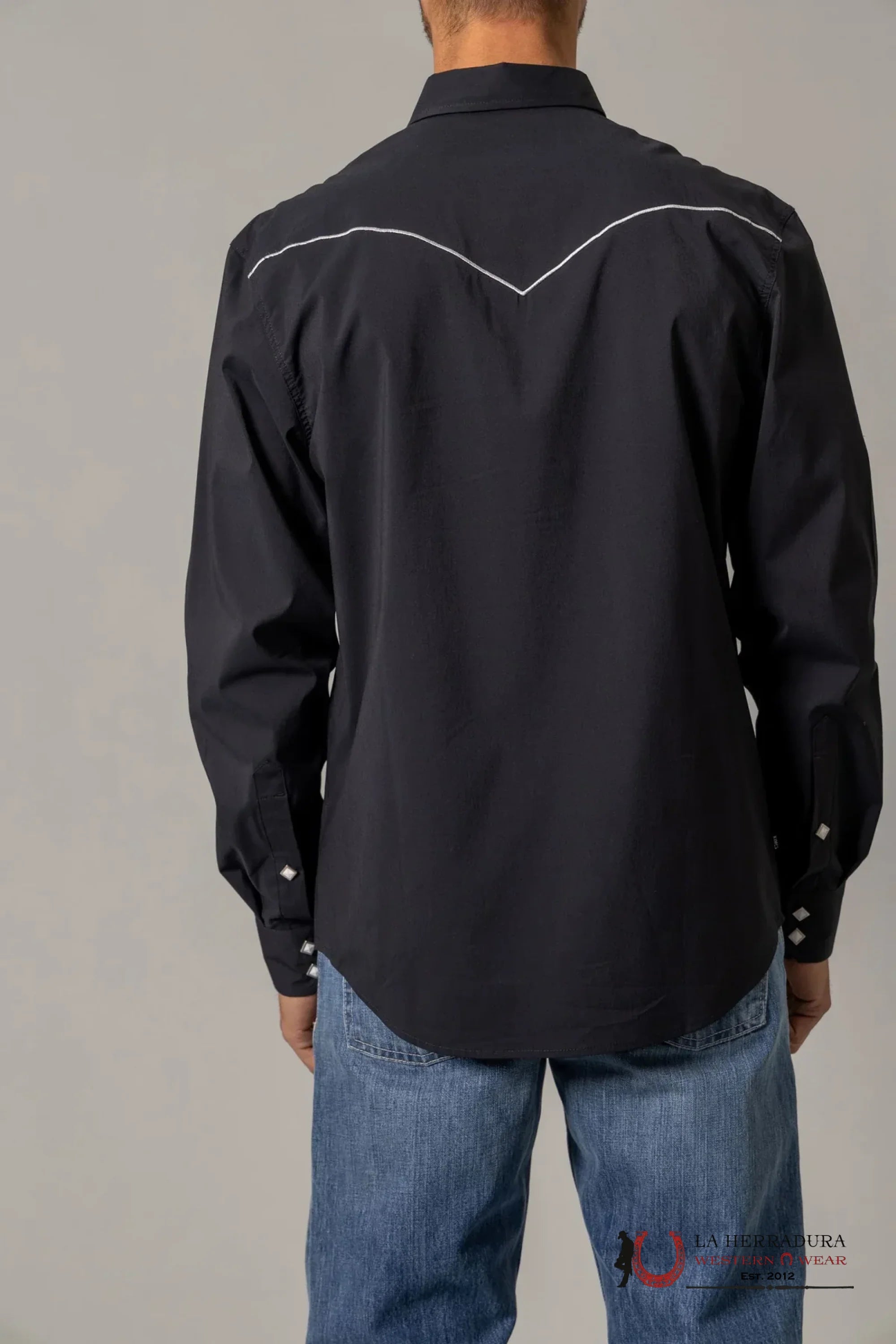 Men’s Kim Ranch Long Sleeve Button Up Laneboro Black Shirt ROPA HOMBRES