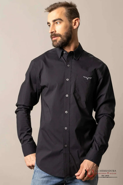 CAMISA DE MANGA LARGA KIMES RANCH PARA HOMBRE NEGRA 10012339