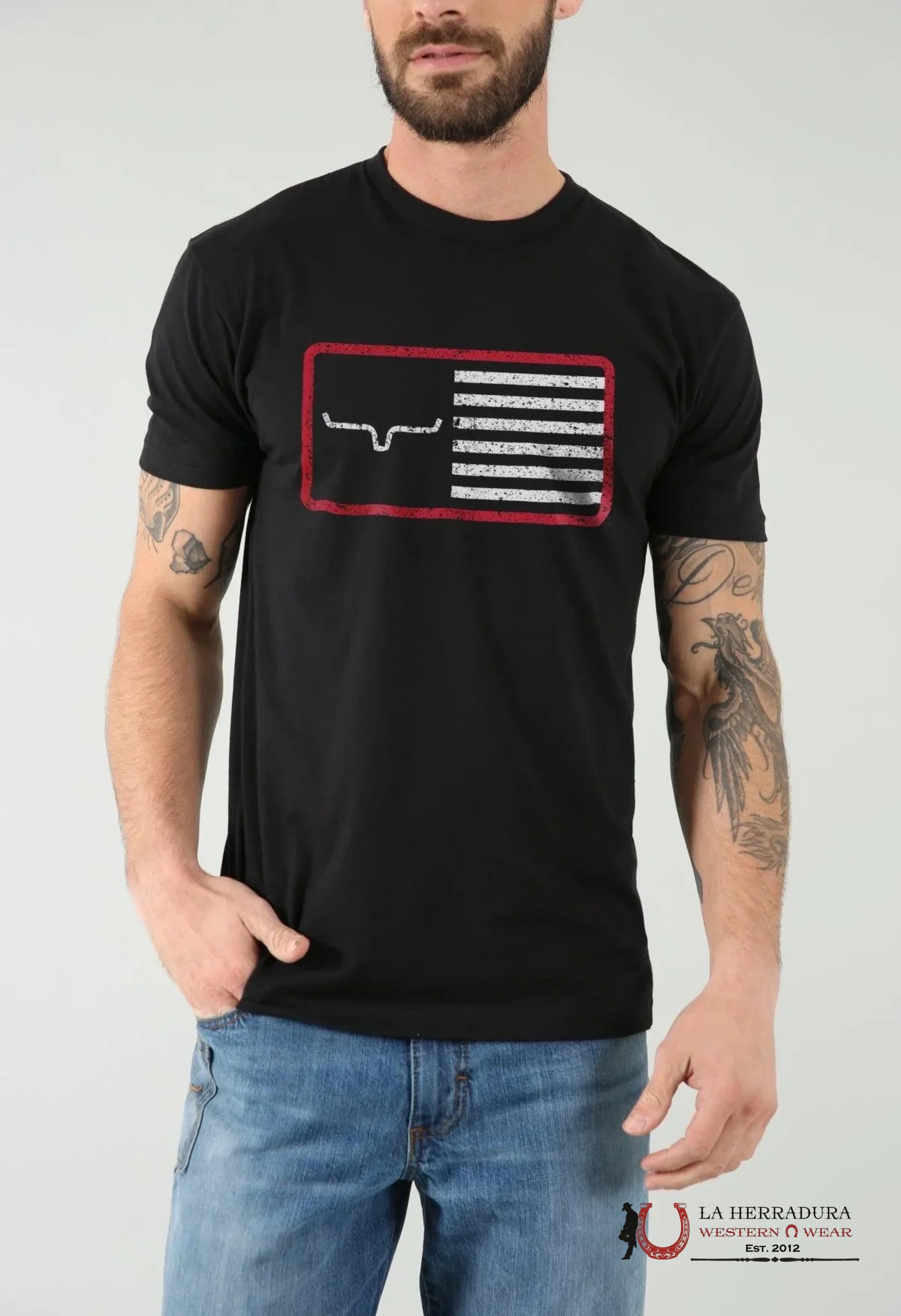 MENS KIMS RANCH -AMERICAN TRUCKER TEE ROPA HOMBRES
