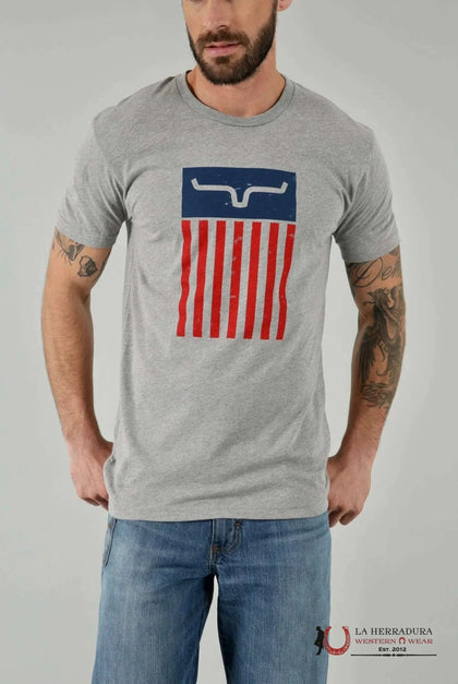 CAMISETA CODY KIMS RANCH PARA HOMBRE, GRIS OSCURO JASPEADO