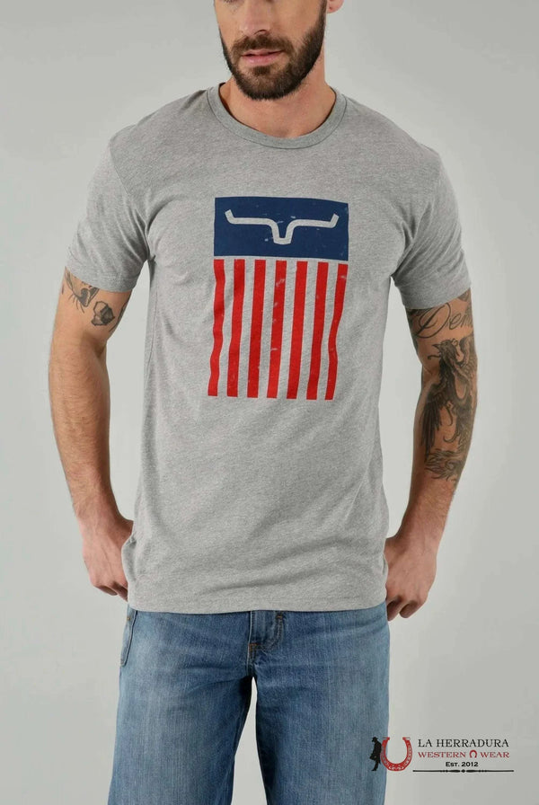 CAMISETA CODY KIMS RANCH PARA HOMBRE, GRIS OSCURO JASPEADO