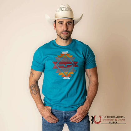 MENS KIMS RANCH -LAYERS TEAL TSHIRT