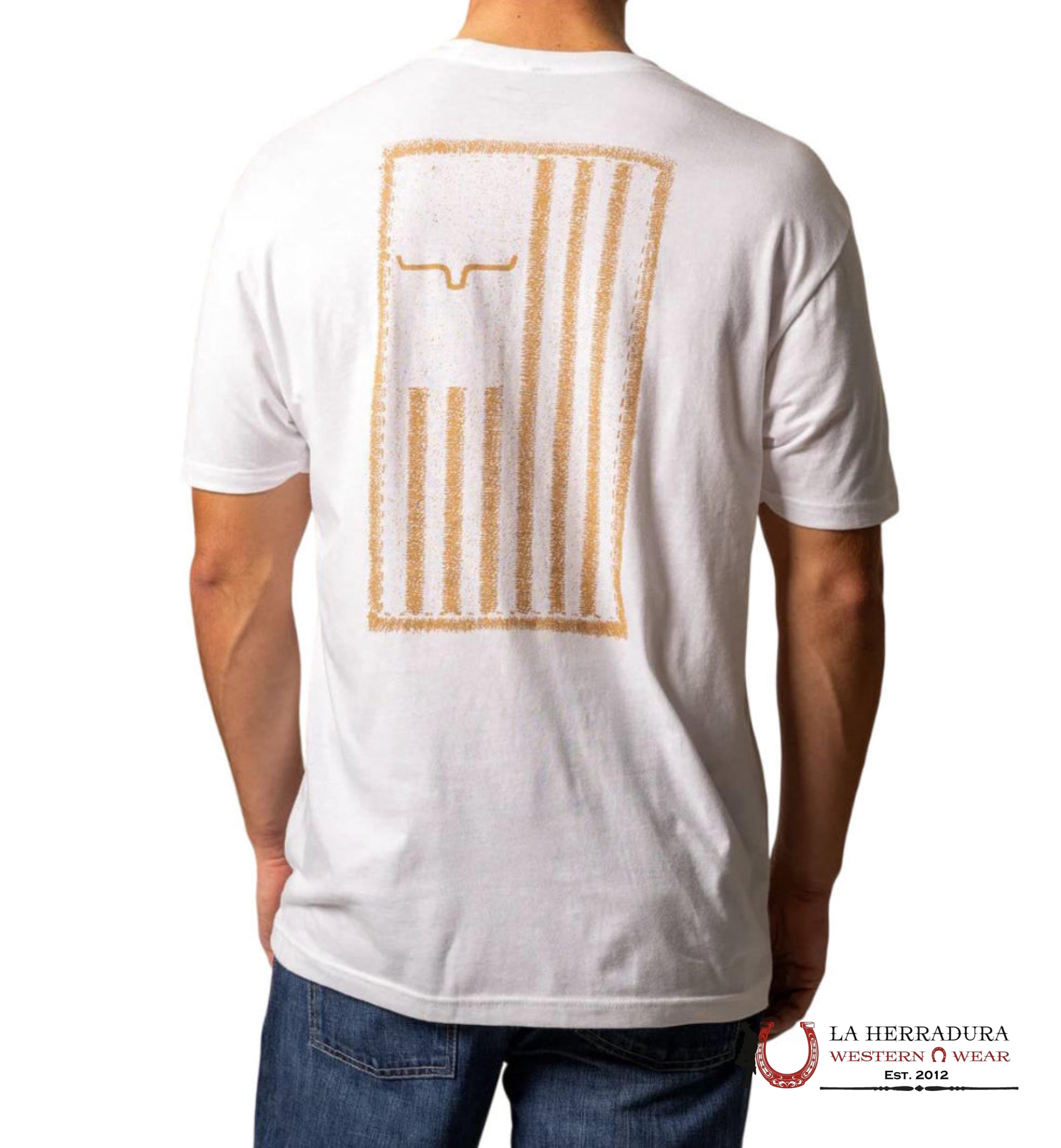 MENS KIMS RANCH -PATCHED WHITE TSHIRT ROPA HOMBRES