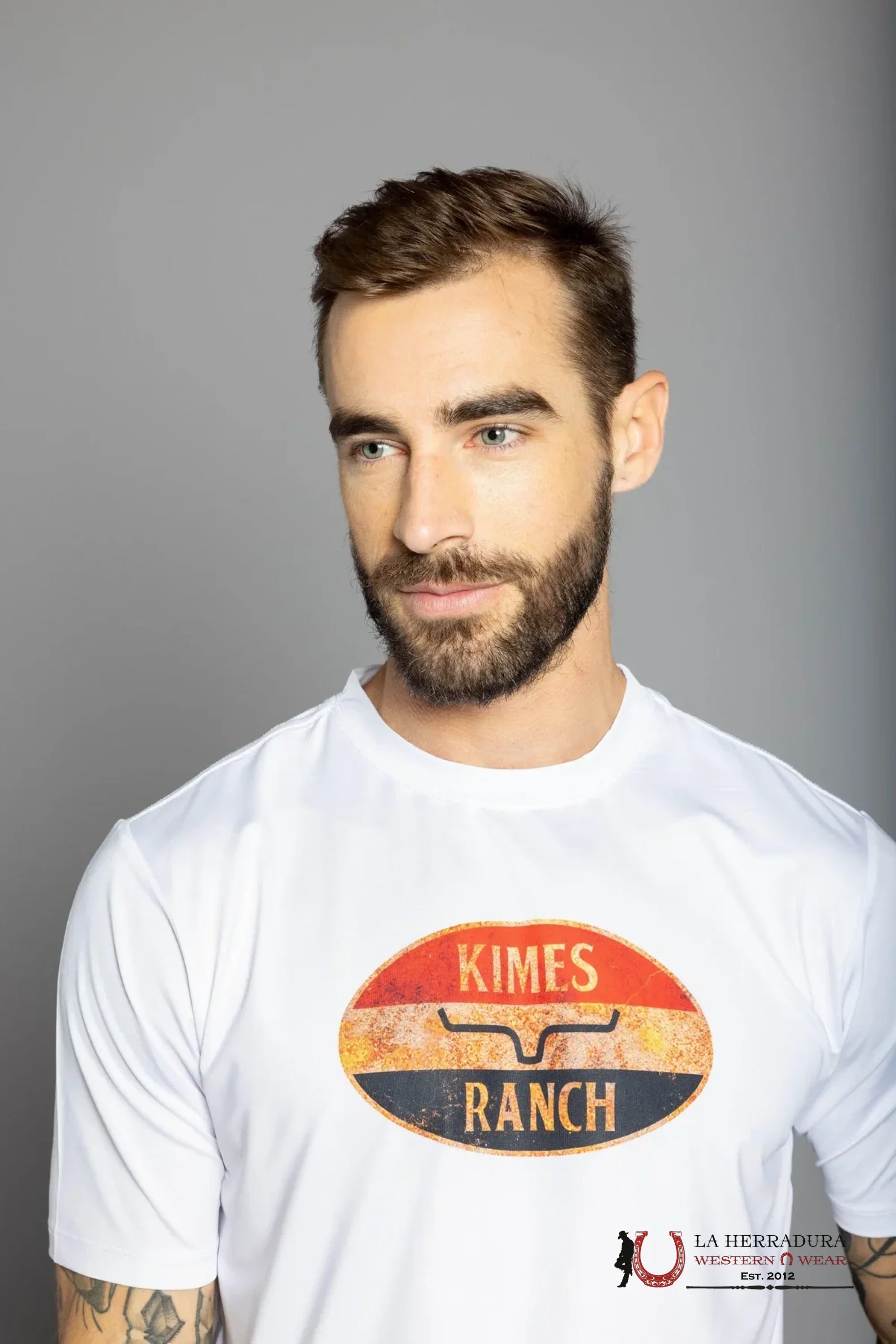 MENS KIMS RANCH STONE WHITE TSHIRT AMERICAN STANDARD TECH TEE ROPA HOMBRES