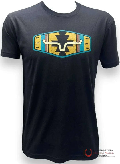 MENS KIMS RANCH -WEAVE BLACK TSHIRT