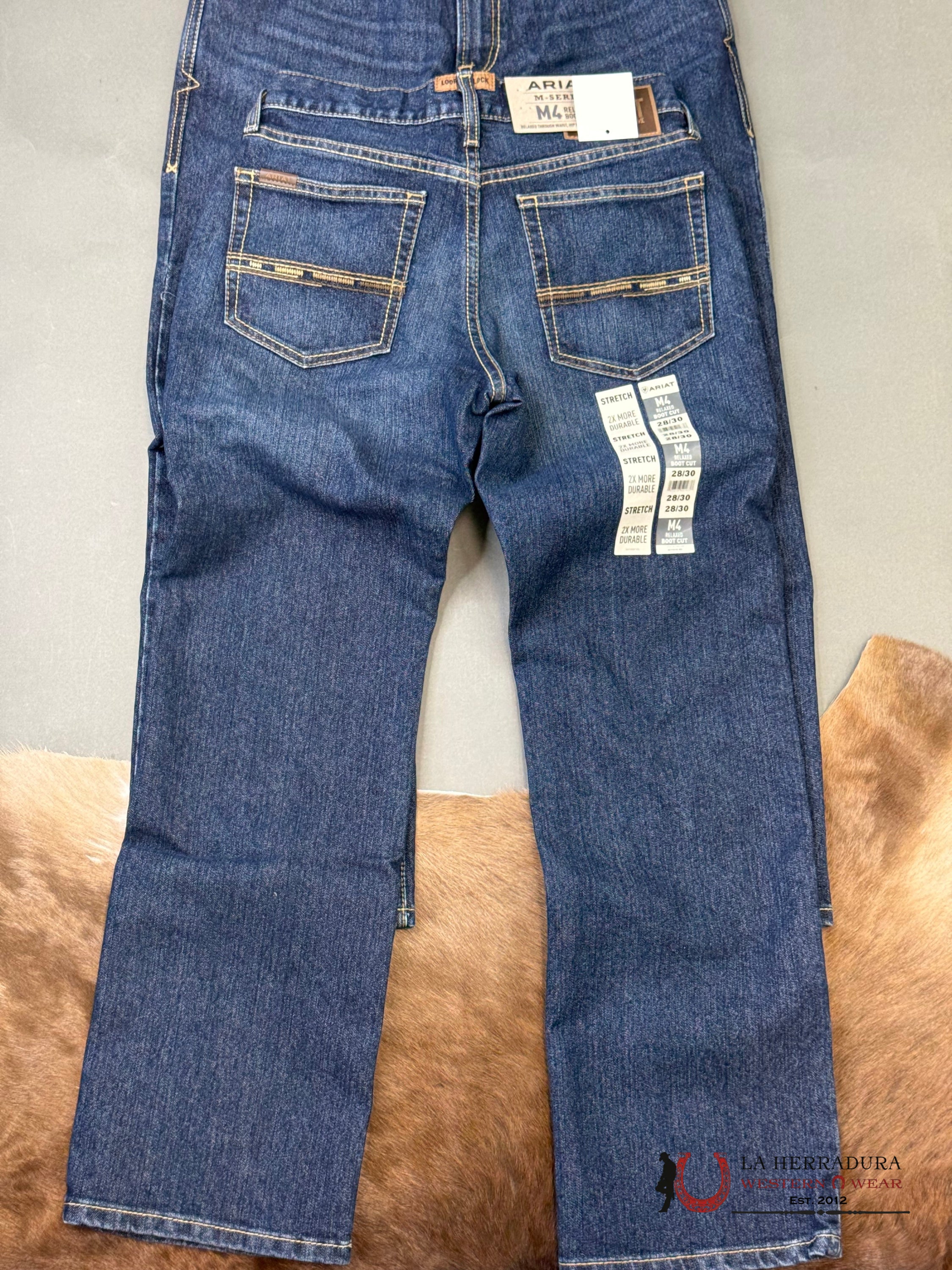 MENS M4 ARIAT HAMPTON RELAXED BOOT CUT JEANS 1400 ARIAT JEANS