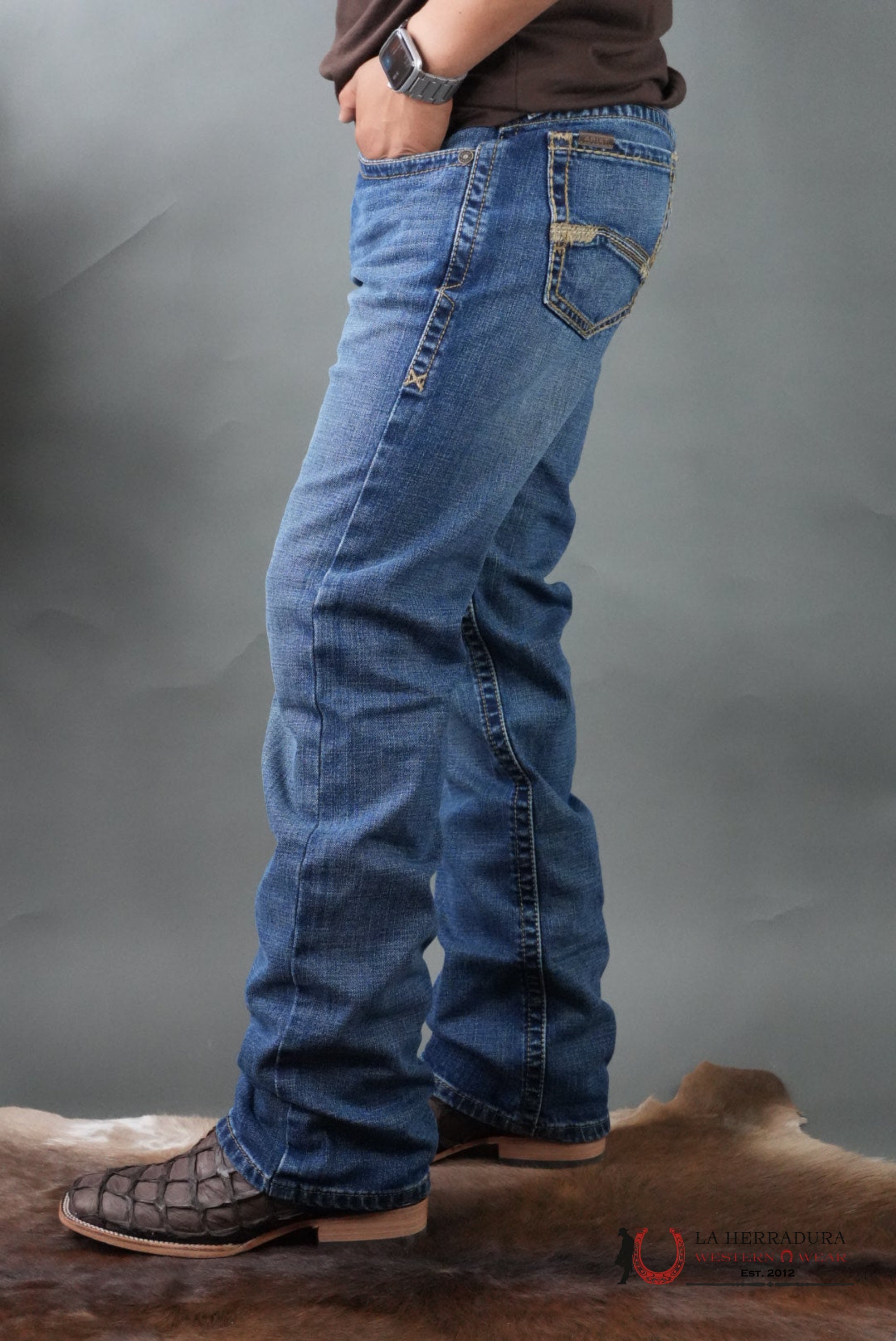 MENS M7 ARIAT WASH HEATH SLIM FIT STRAIGHT LEG BOOT CUT JEANS 1398 ARIAT JEANS