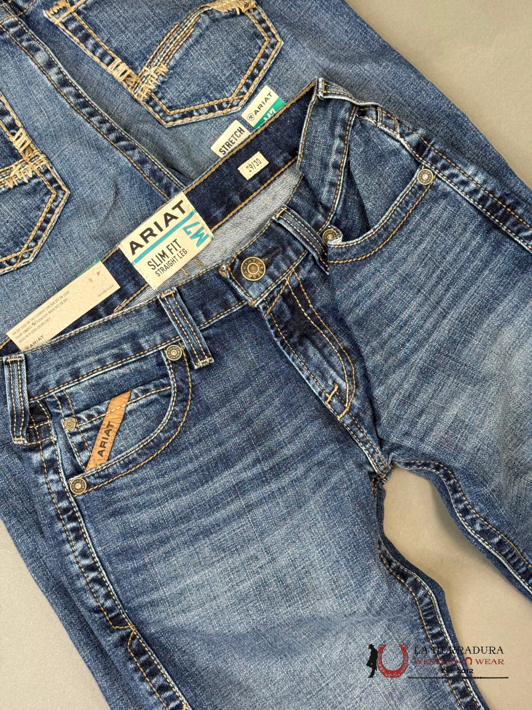 MENS M7 ARIAT WASH HEATH SLIM FIT STRAIGHT LEG BOOT CUT JEANS 1398 ARIAT JEANS