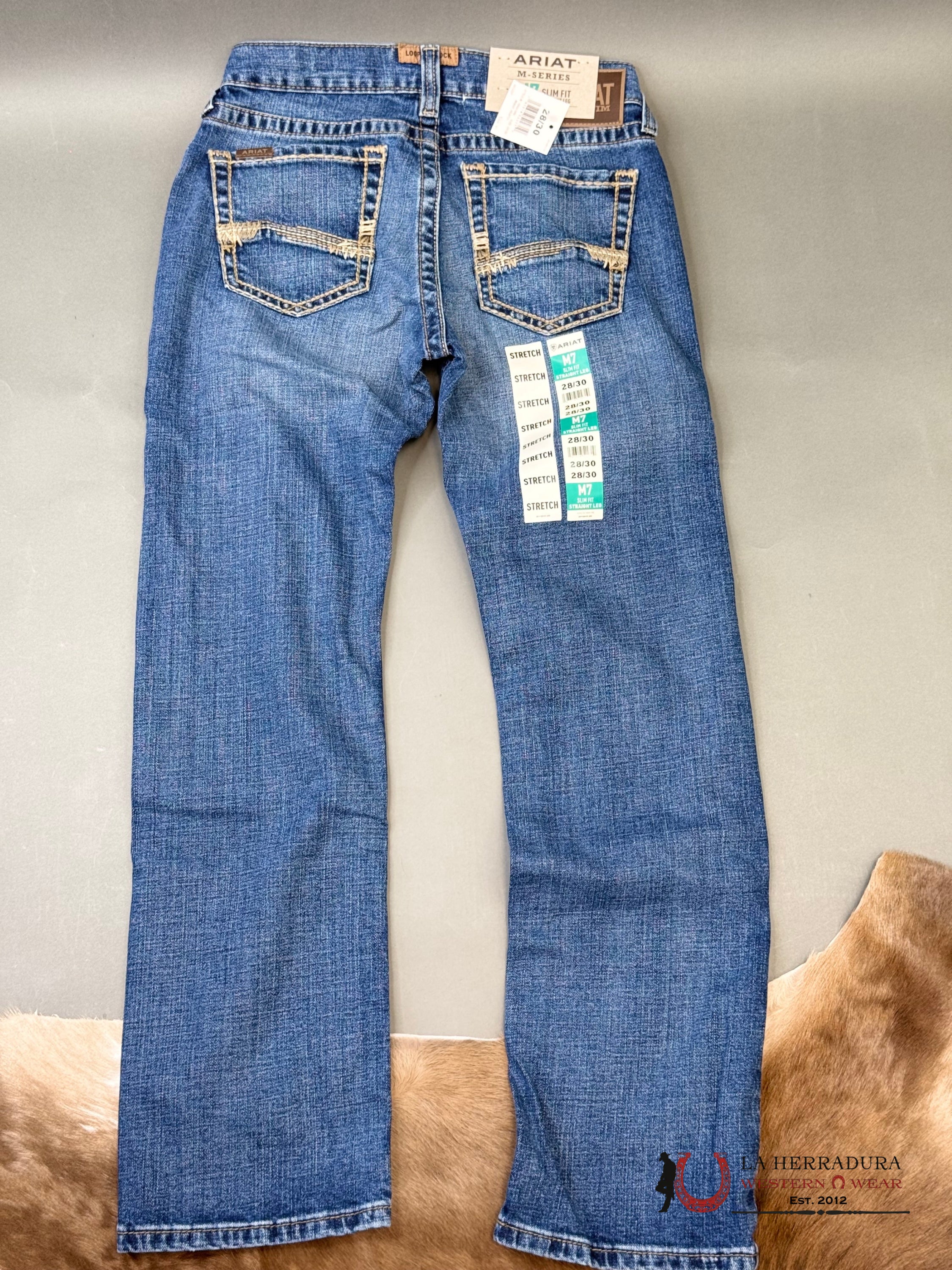 MENS M7 ARIAT WASH HEATH SLIM FIT STRAIGHT LEG BOOT CUT JEANS 1398 ARIAT JEANS