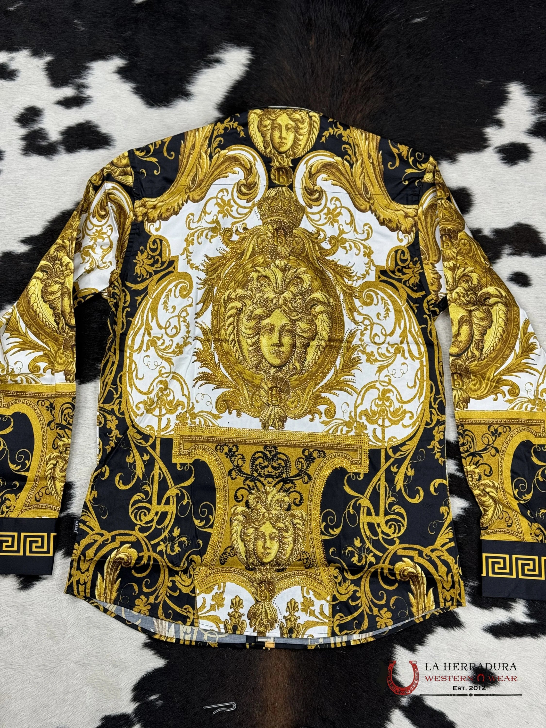 Barabas Pedrería Black-Black 6St Long Sleeve Shirt Ropa Hombres