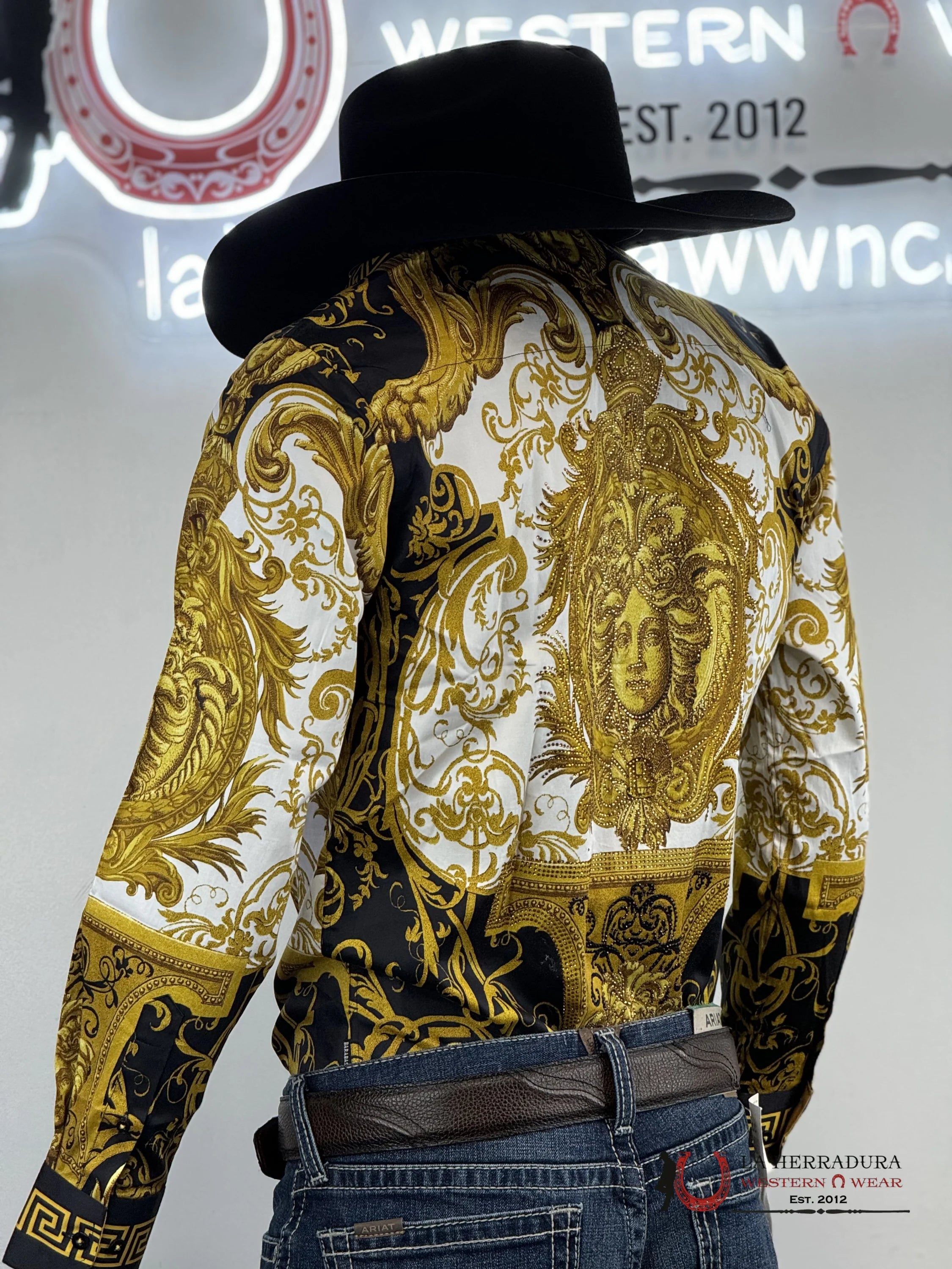 Barabas Pedrería Black-Black 6St Long Sleeve Shirt Ropa Hombres