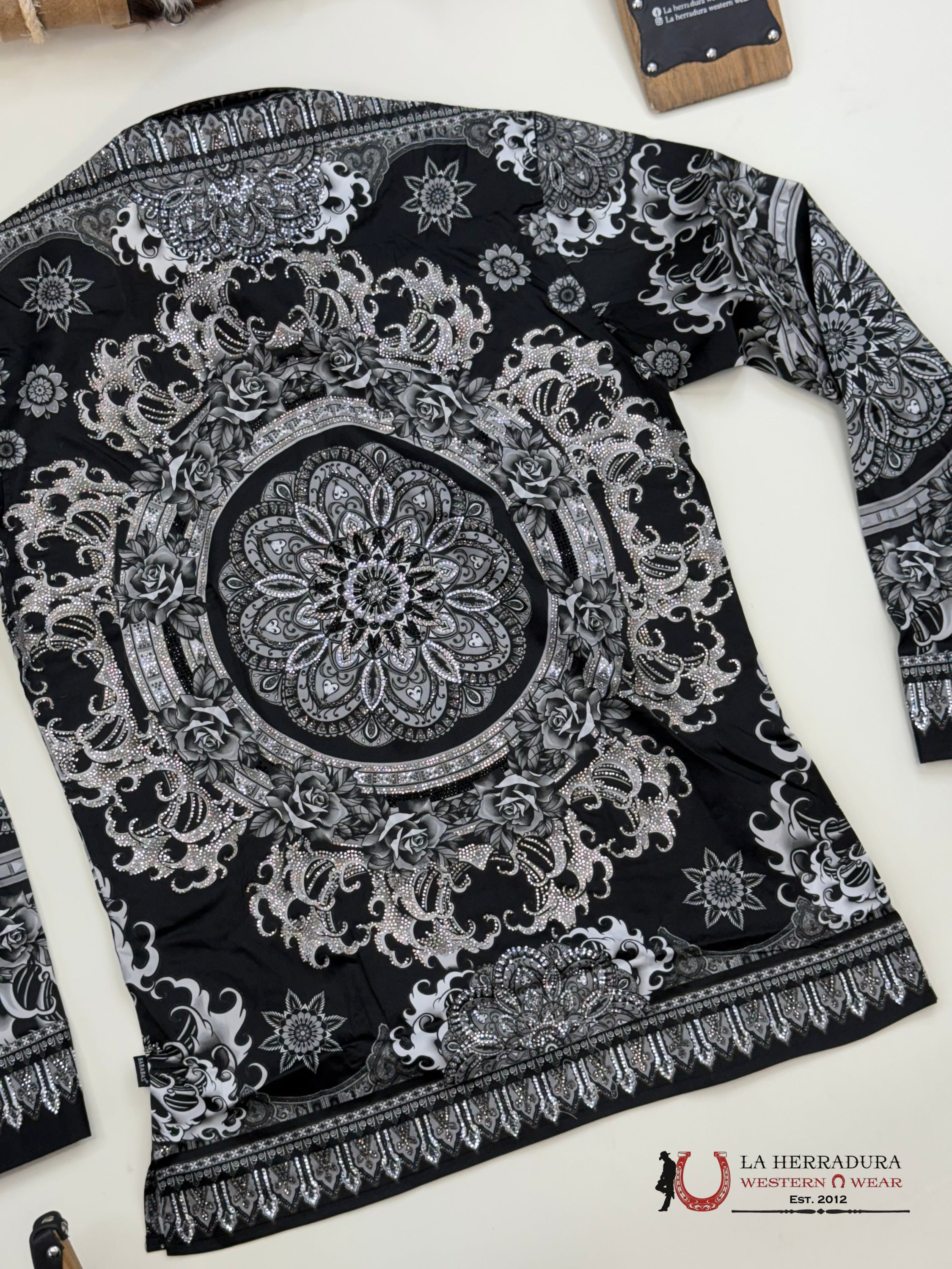 MENS PEDRERIA BLACK PR413 FLORES ROPA HOMBRES