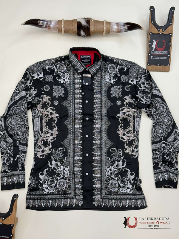 HOMBRE PEDRERÍA NEGRO FLORES 3SPR413