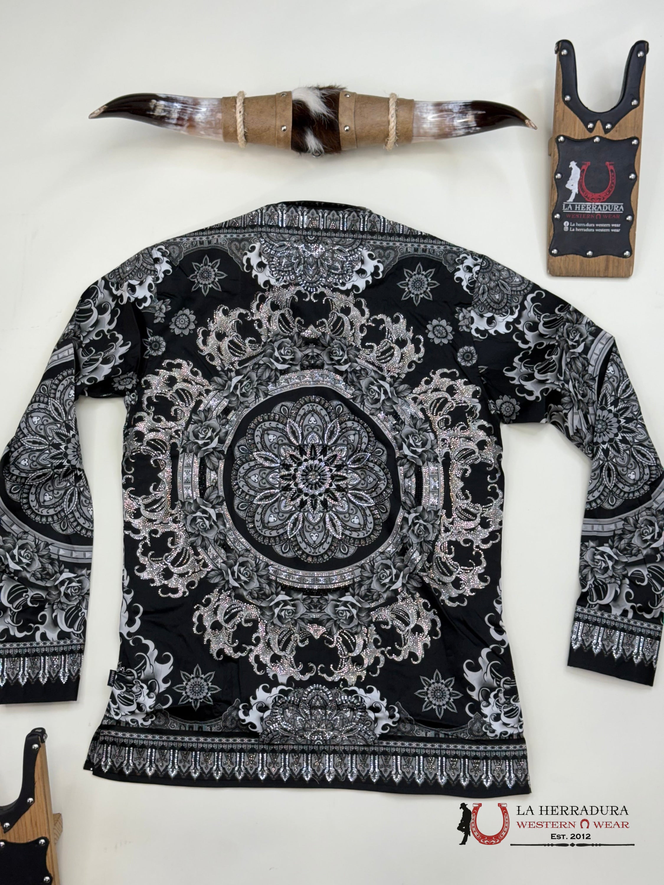 MENS PEDRERIA BLACK PR413 FLORES ROPA HOMBRES