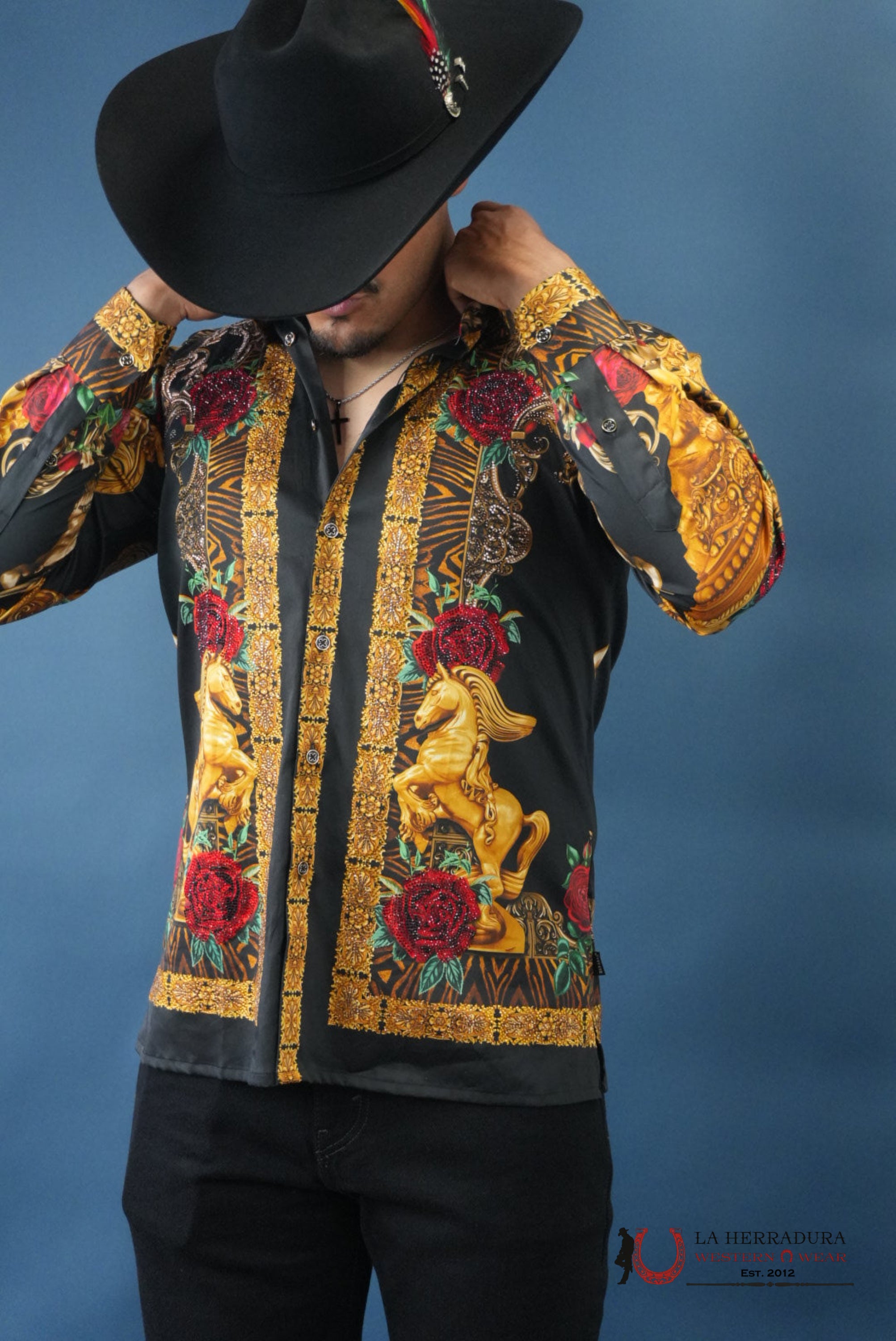 MENS PEDRERIA BLACK GOLD ROSAS 418 ROPA HOMBRES