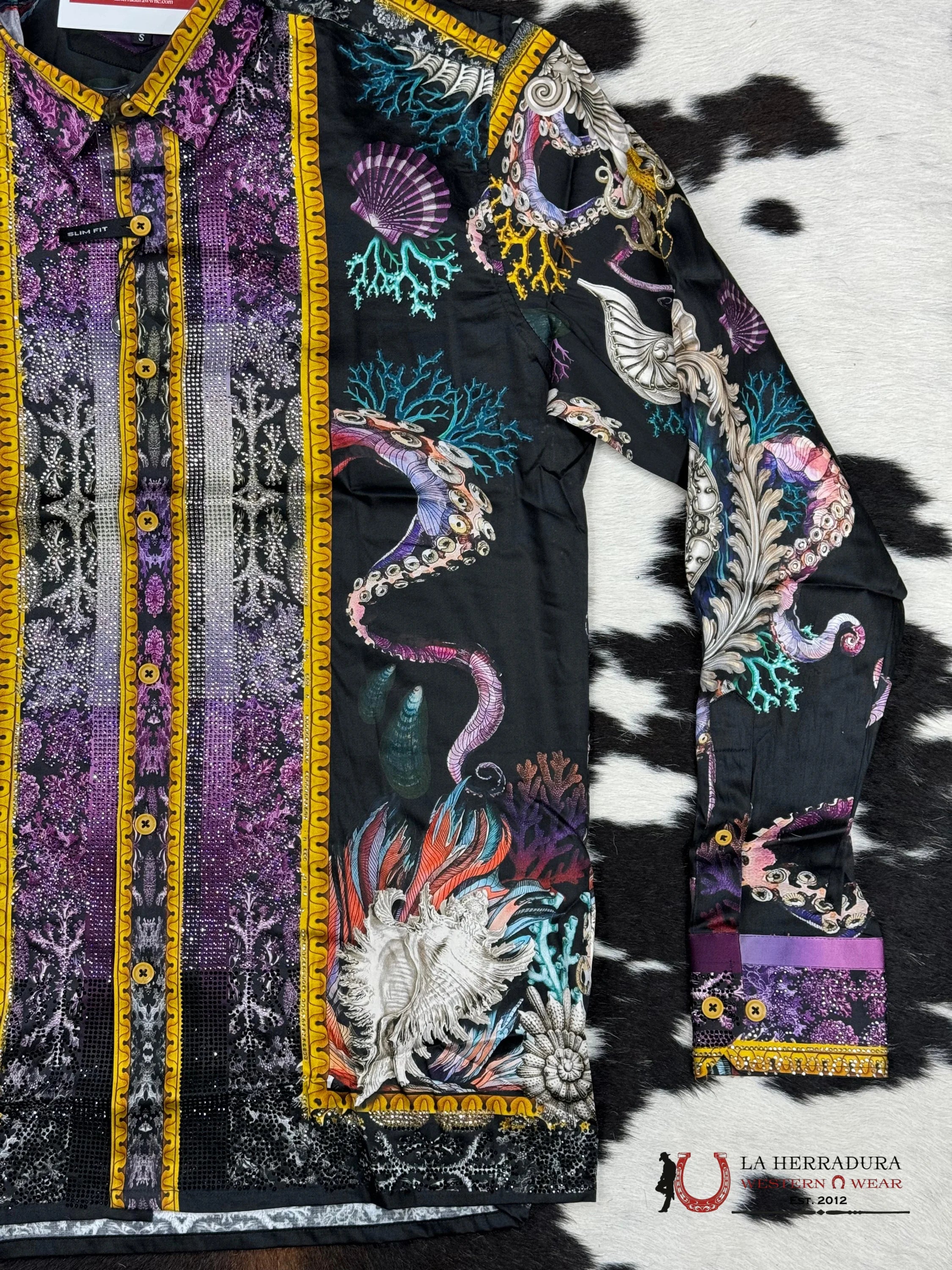 Barabas Pedrería Black 417 Long Sleeve Shirt Ropa Hombres