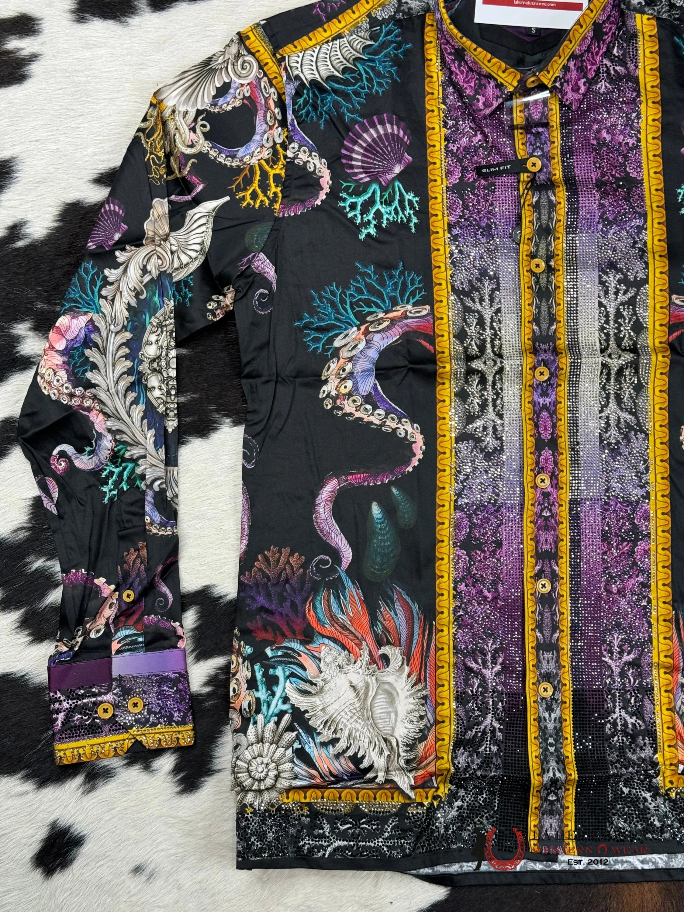 Barabas Pedrería Black 417 Long Sleeve Shirt Ropa Hombres