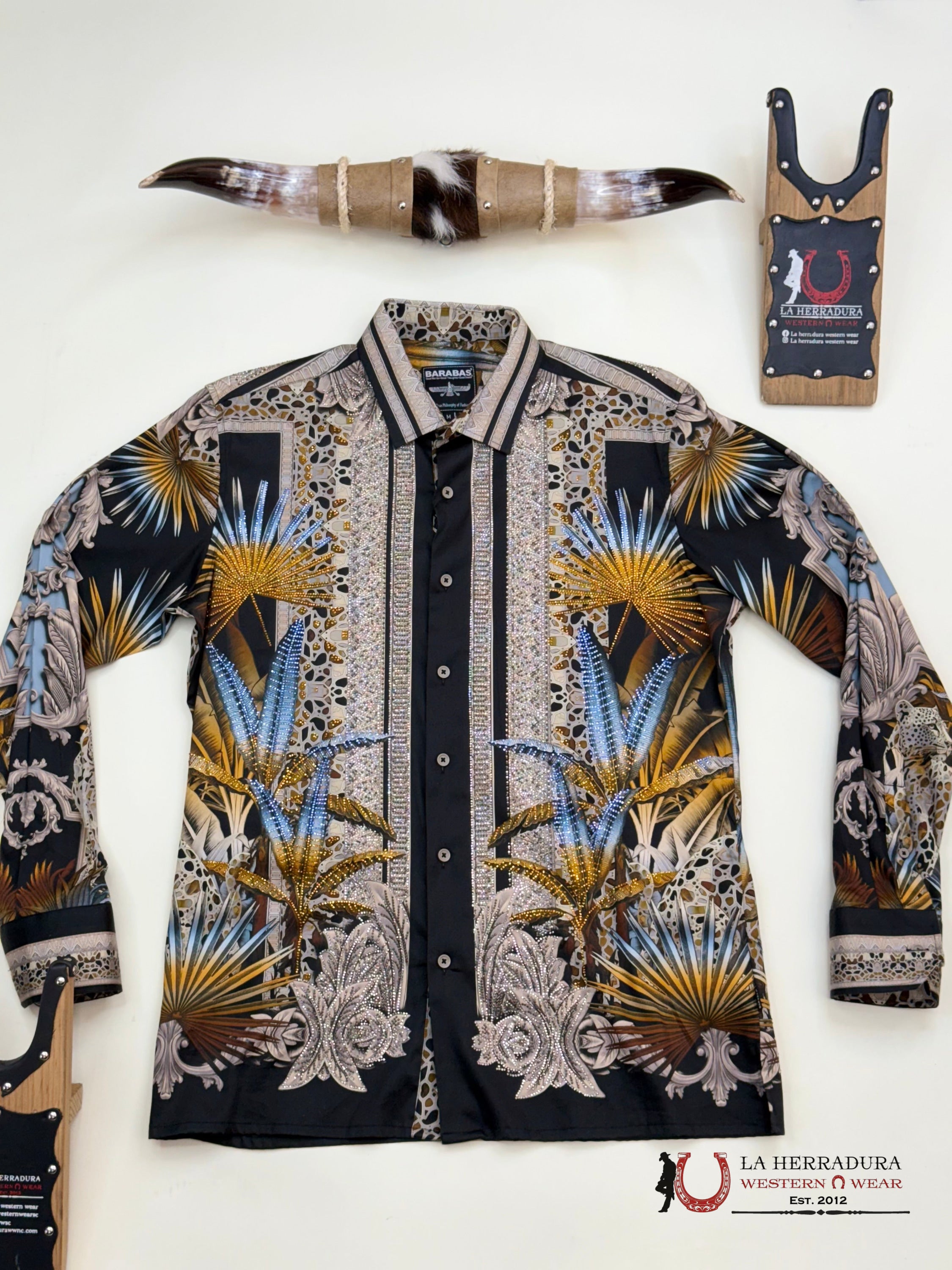 MENS PEDRERIA BLACK WITH YELLOW LONG SLEEVE SHIRT PR437 ROPA HOMBRES