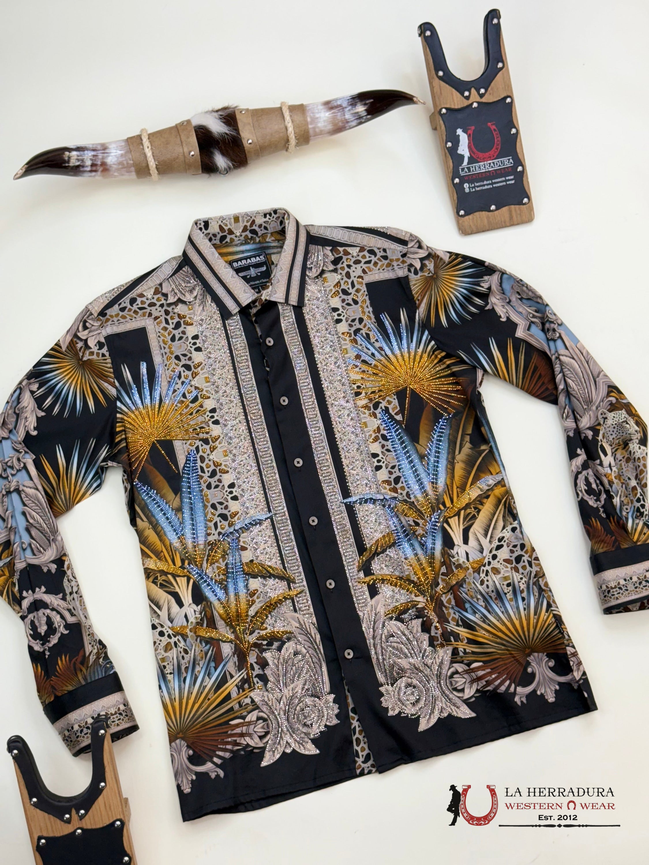 MENS PEDRERIA BLACK WITH YELLOW LONG SLEEVE SHIRT PR437 ROPA HOMBRES