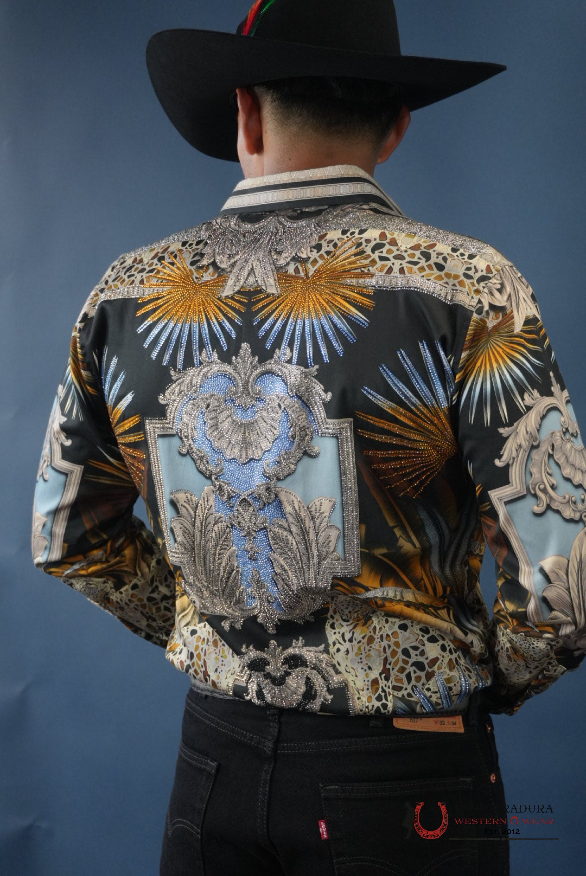 MENS PEDRERIA BLACK WITH YELLOW LONG SLEEVE SHIRT PR437 ROPA HOMBRES