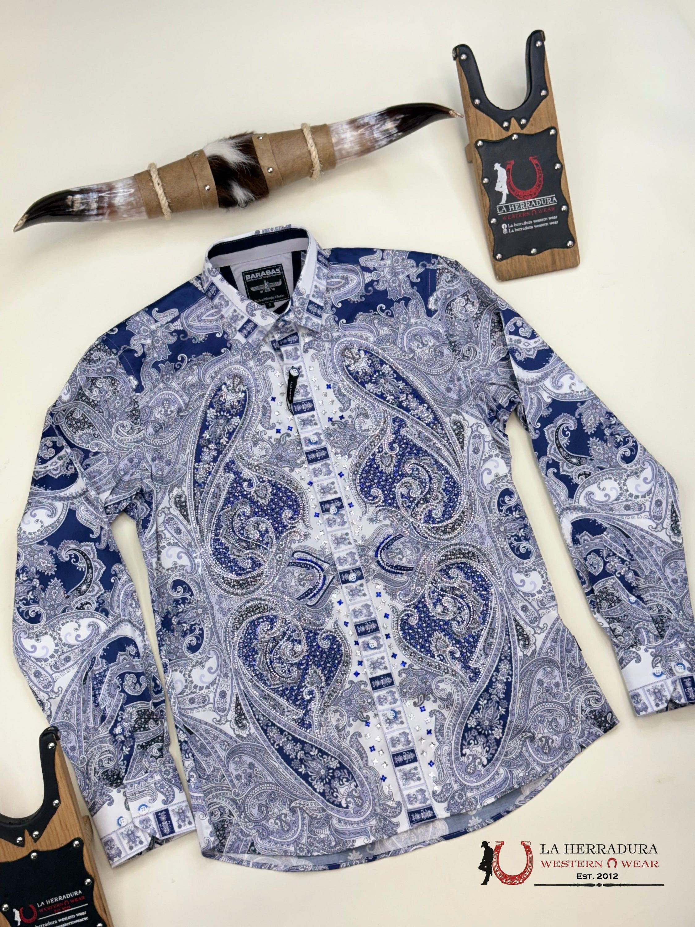 MENS PEDRERIA BLUE MARMOL PR10 LONG SLEEVE SHIRT ROPA HOMBRES