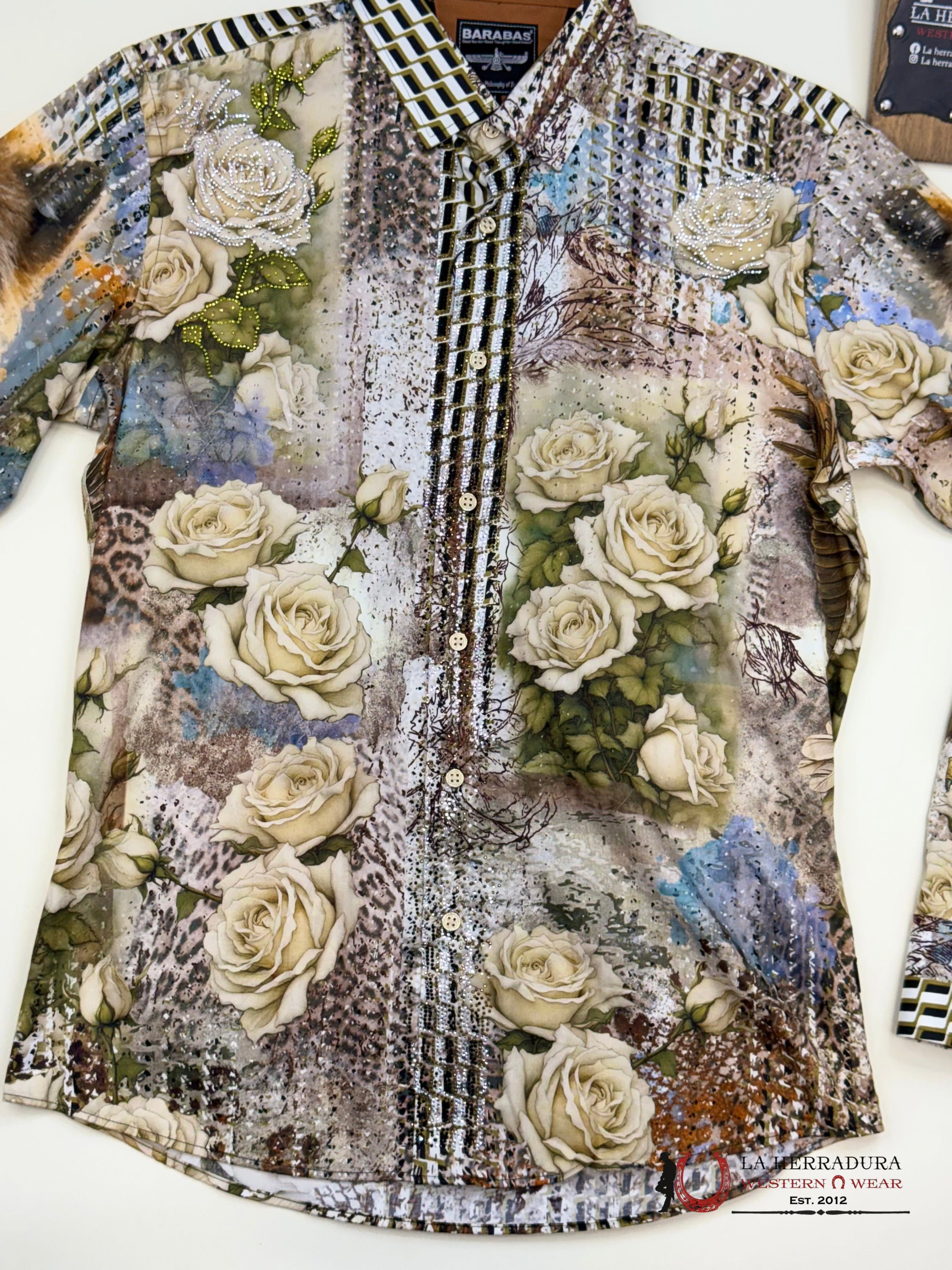 MENS PEDRERIA CREAM LOBO PR04 LONG SLEEVE SHIRT ROPA HOMBRES