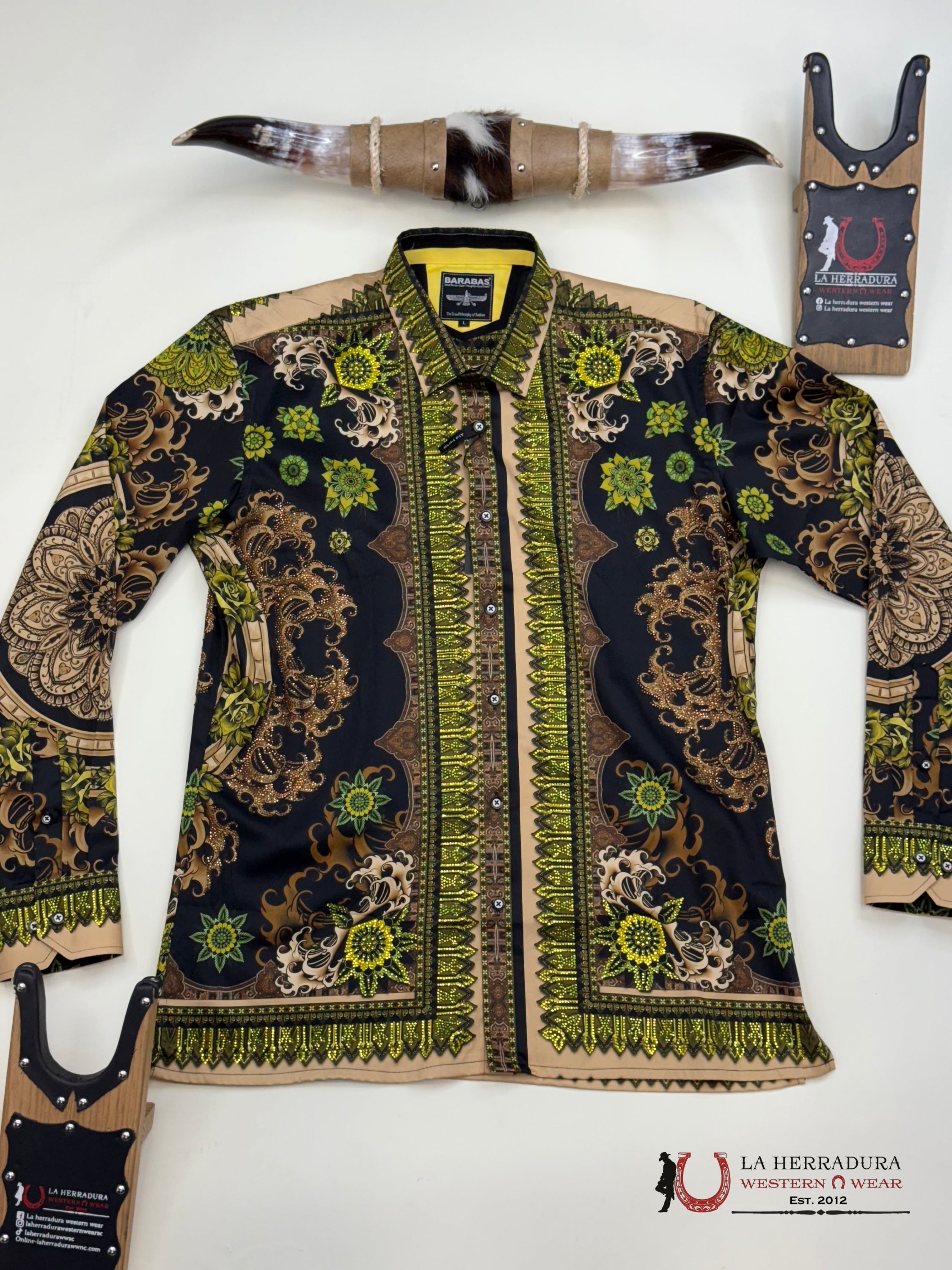 MENS PEDRERIA LIME AND GOLD PR413 ROPA HOMBRES