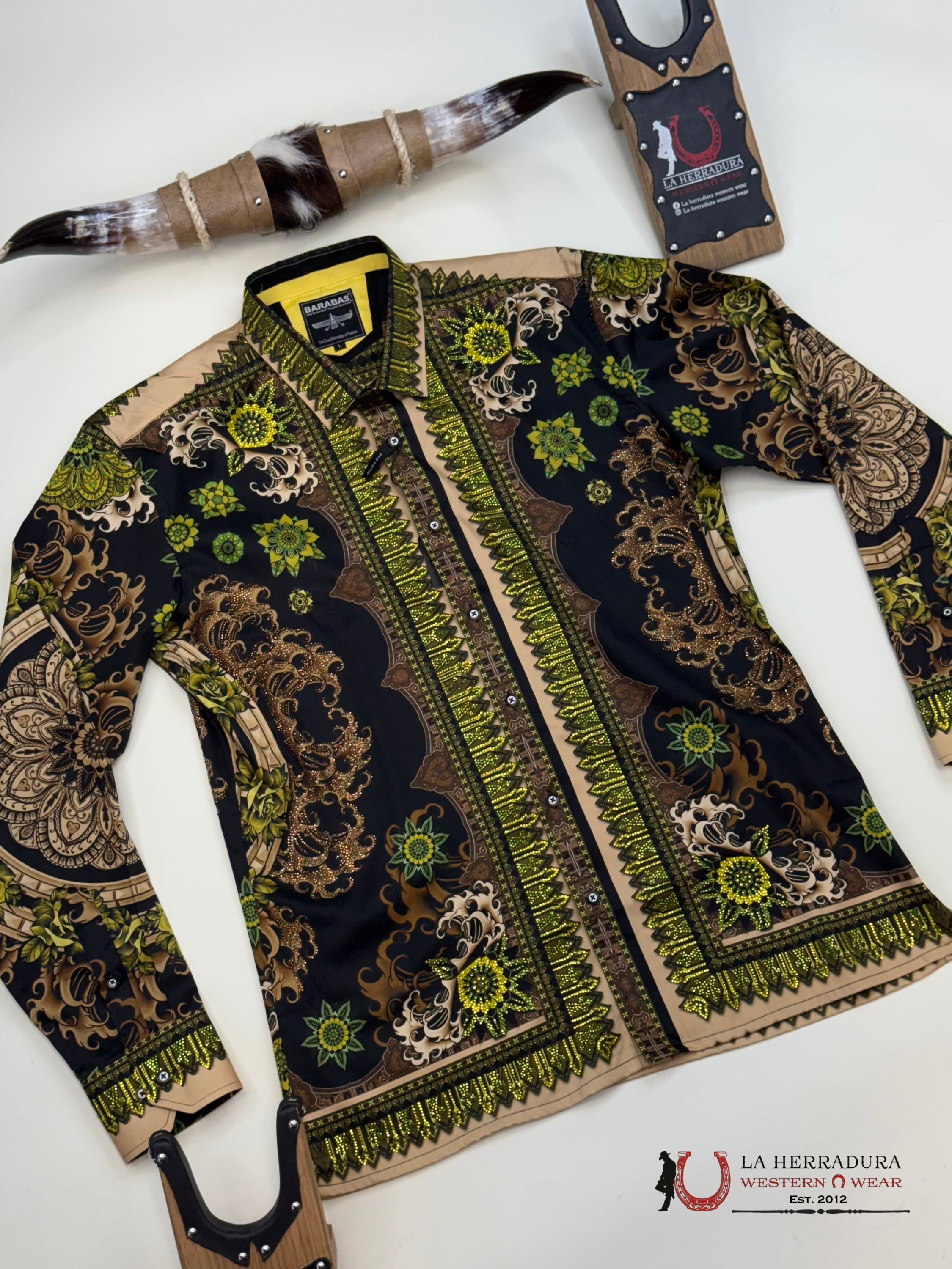 MENS PEDRERIA LIME AND GOLD PR413 ROPA HOMBRES