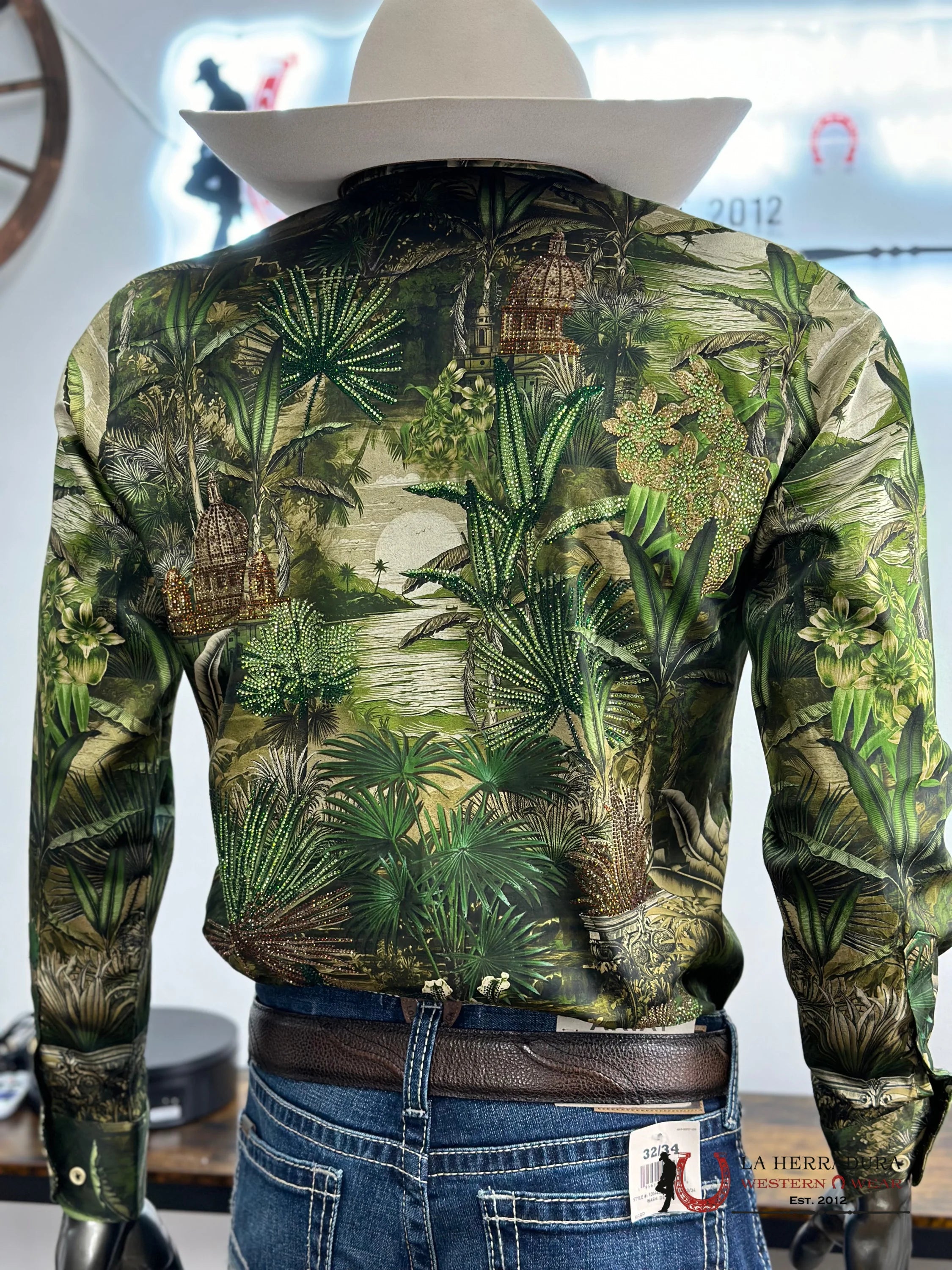 Barabas Pedrería Oli-Olive 425 Long Sleeve Shirt Ropa Hombres