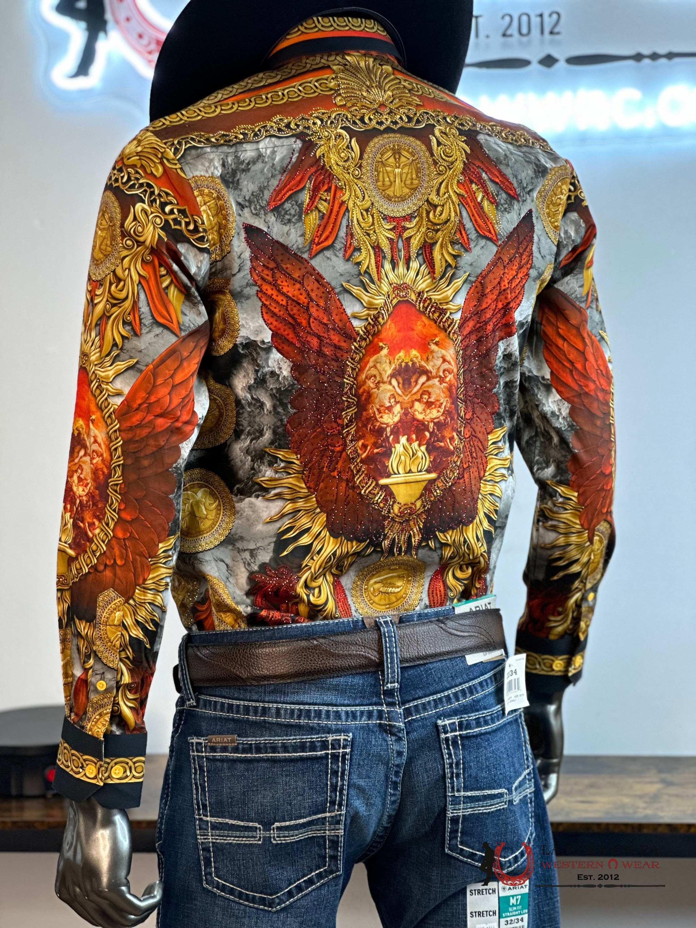 Barabas Red-Red 411 Long Sleeve Shirt Ropa Hombres