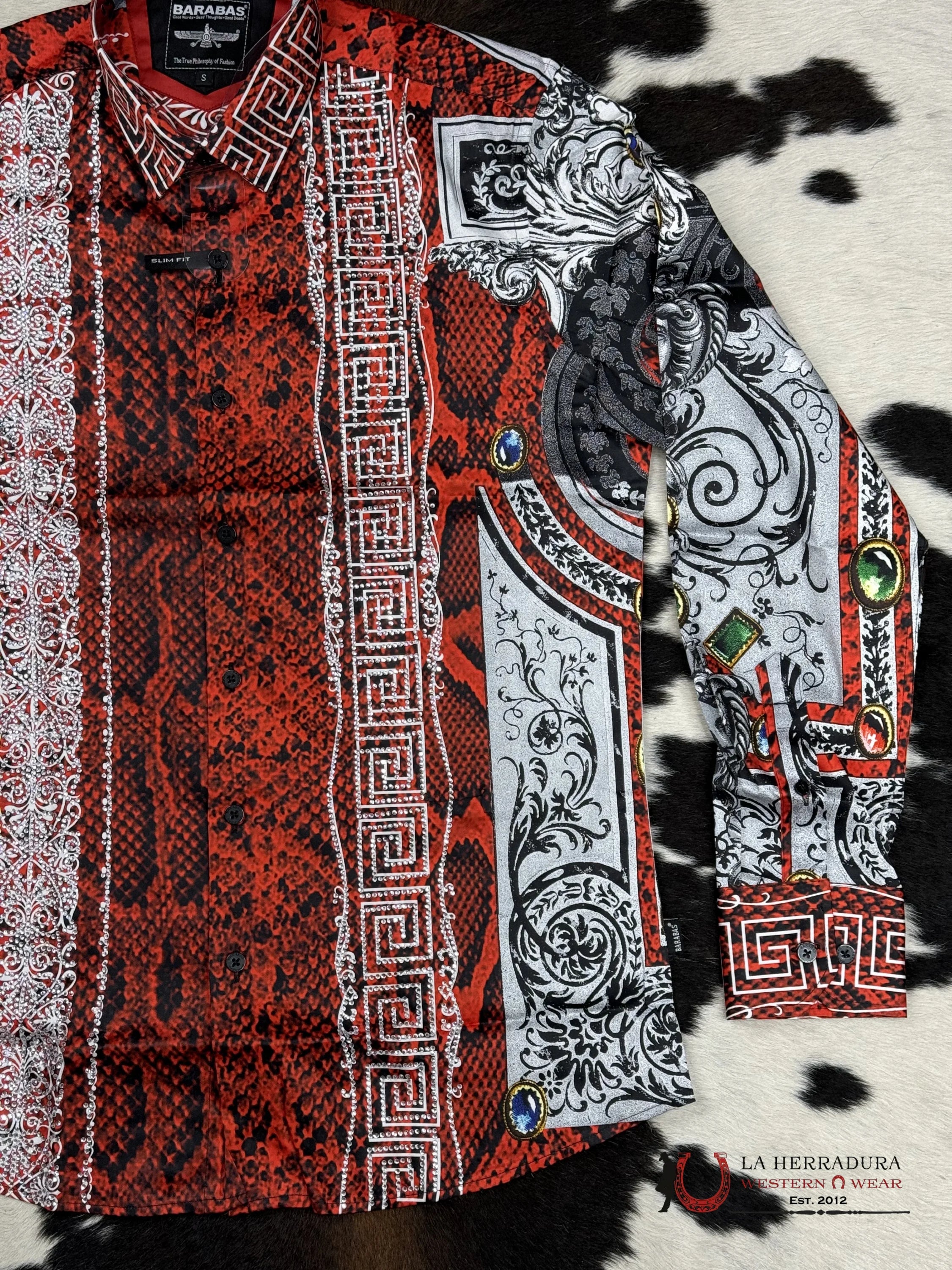 Barabas Red-Red 962 Long Sleeve Shirt Ropa Hombres