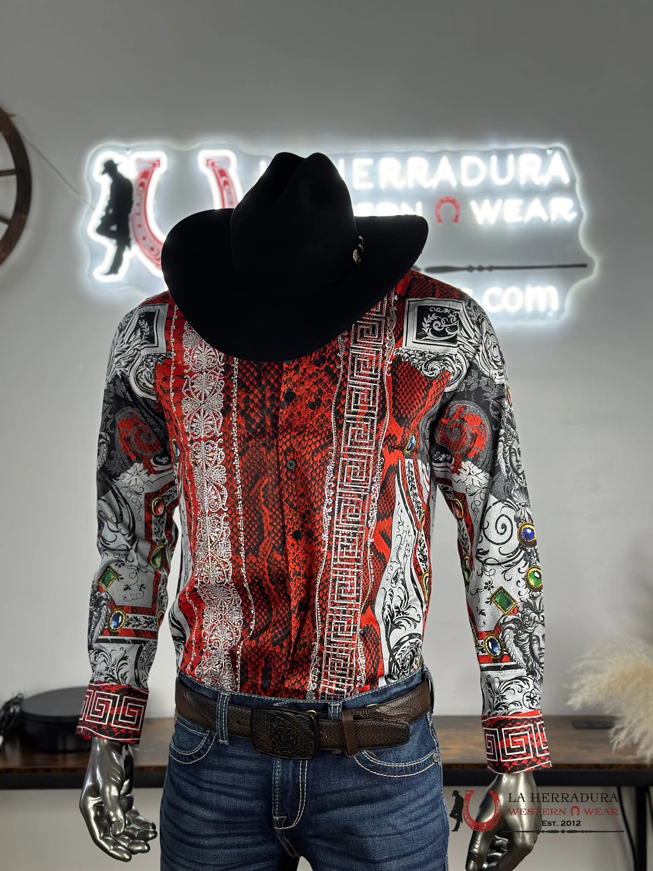 Barabas Red-Red 962 Long Sleeve Shirt Ropa Hombres