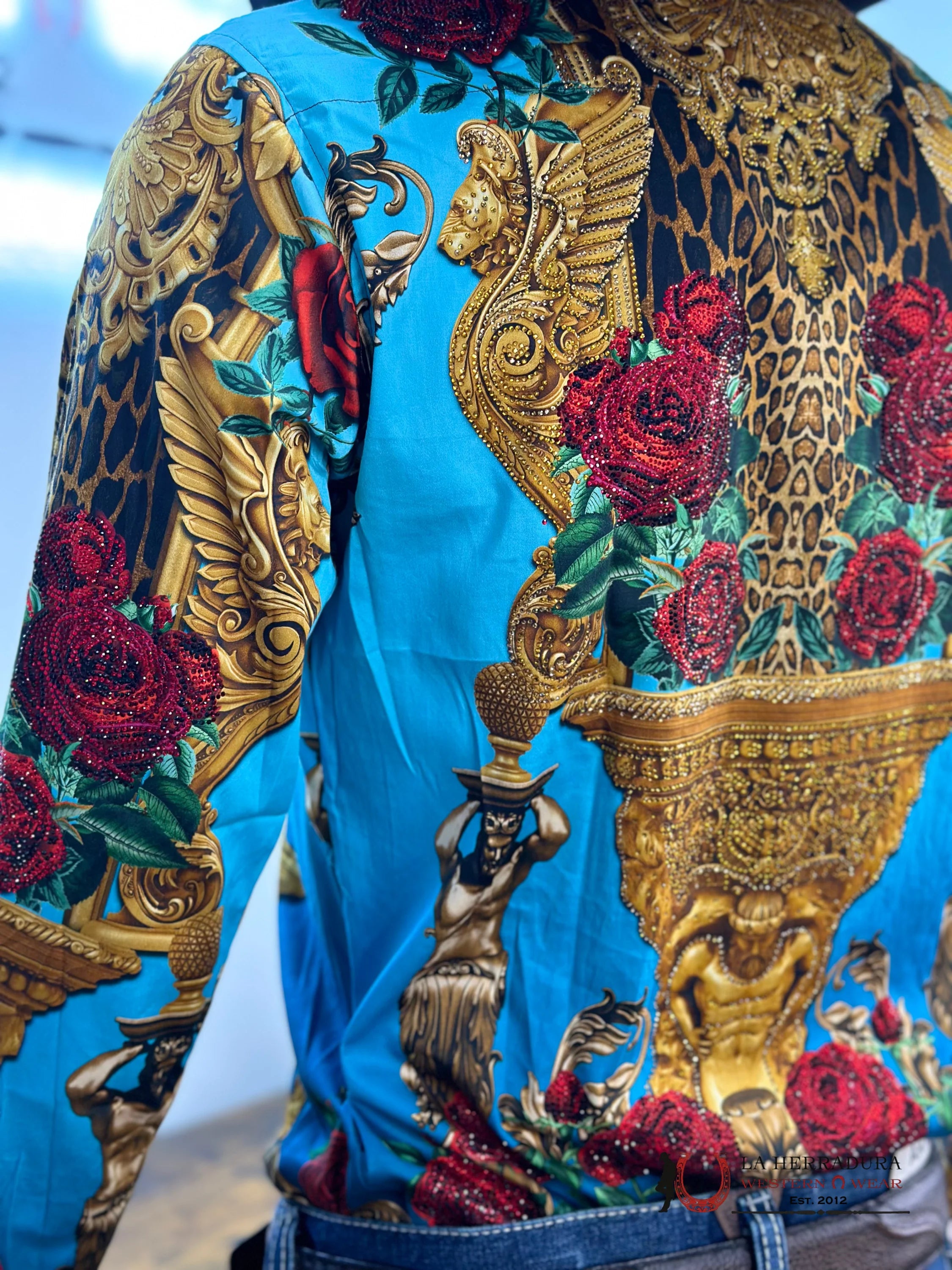 Barabas Pedrería Tur-Turquoise 418 Long Sleeve Shirt Ropa Hombres