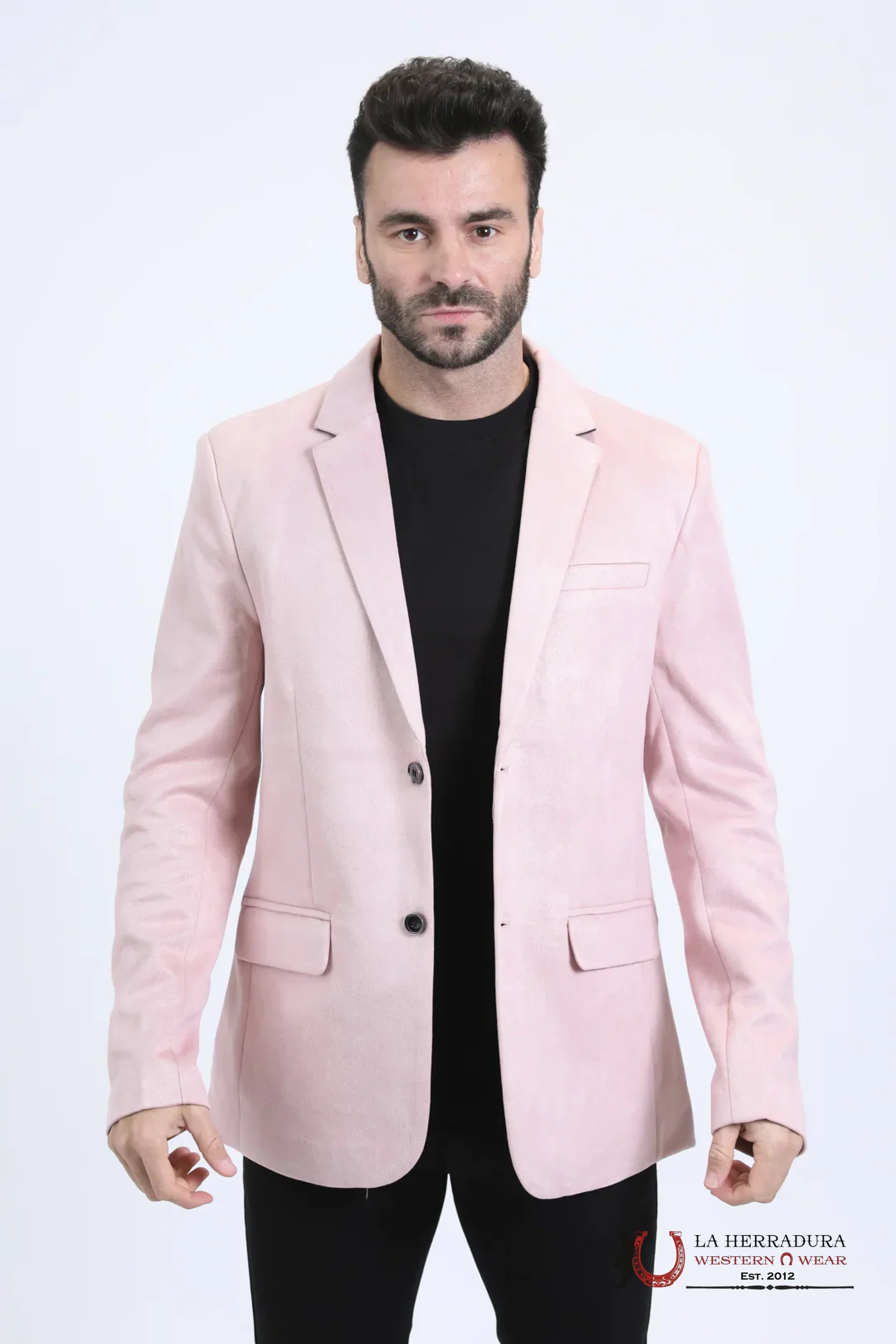 PLATINI FAUX SAUDE/GAMUZA BLAZER PINK - BLZ10681 ROPA HOMBRES