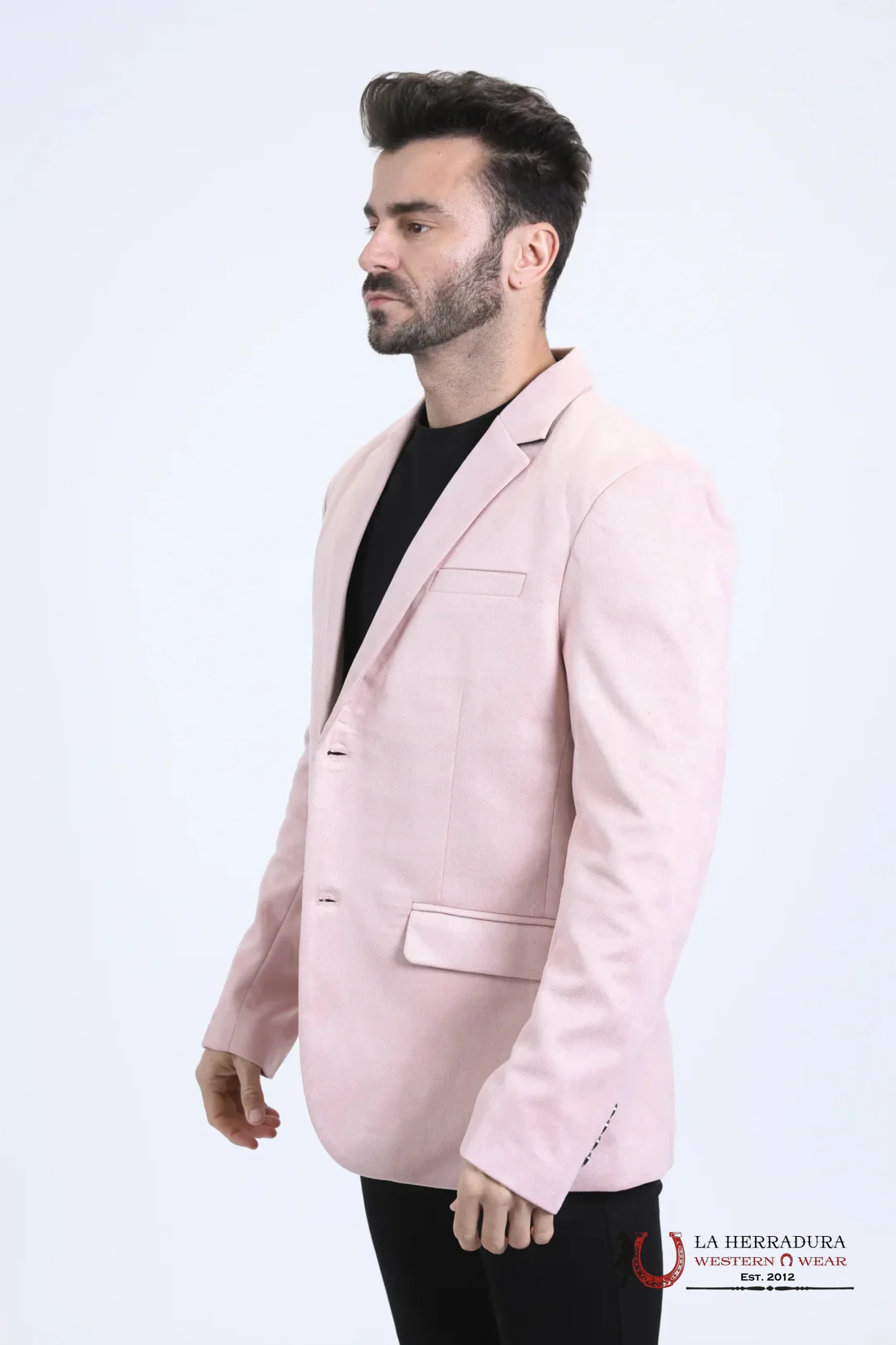 PLATINI FAUX SAUDE/GAMUZA BLAZER PINK - BLZ10681 ROPA HOMBRES