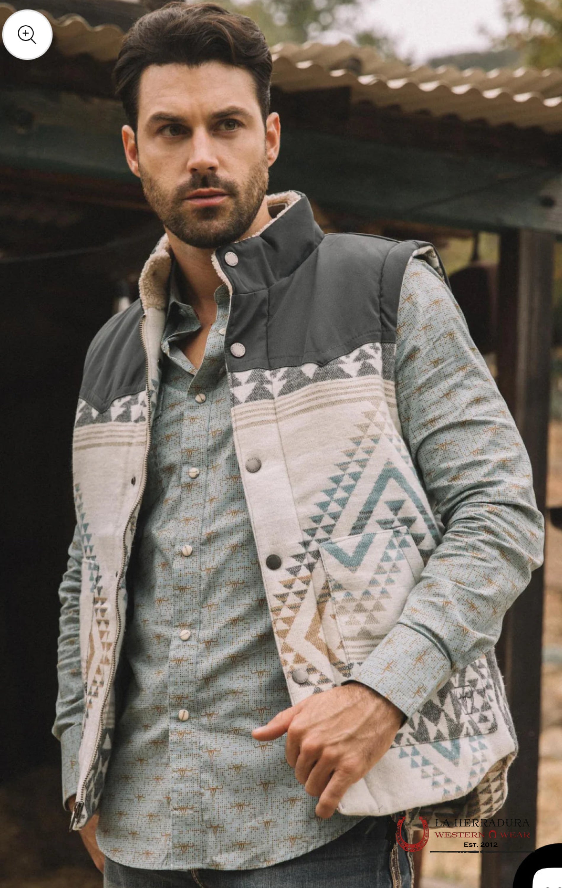 Men’s Platini Vest Charcol/ Aztec- Azv10342 Ropa Hombres