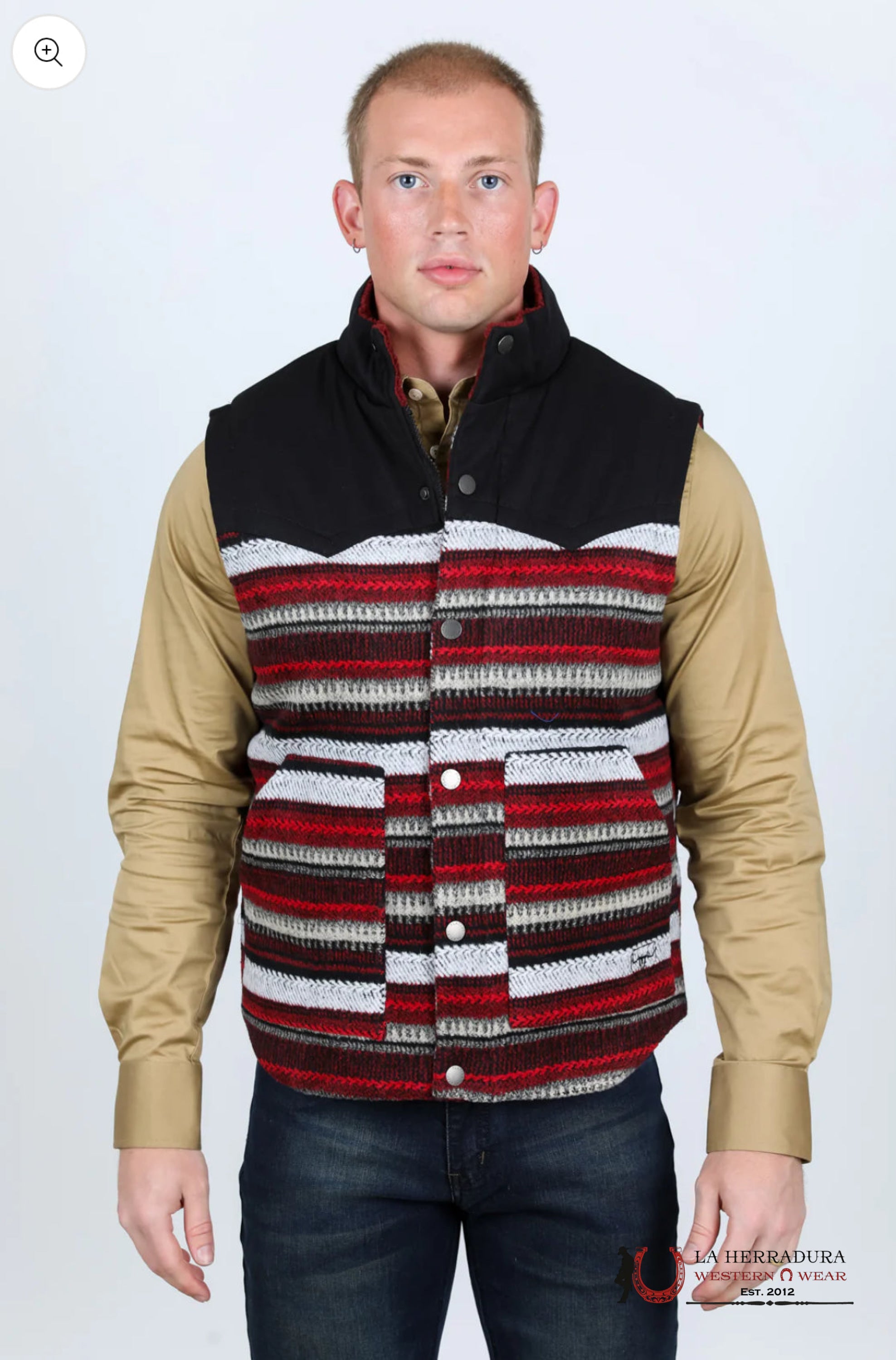 Men’s Platini Vest Red/ Aztec- Azv9379 Ropa Hombres