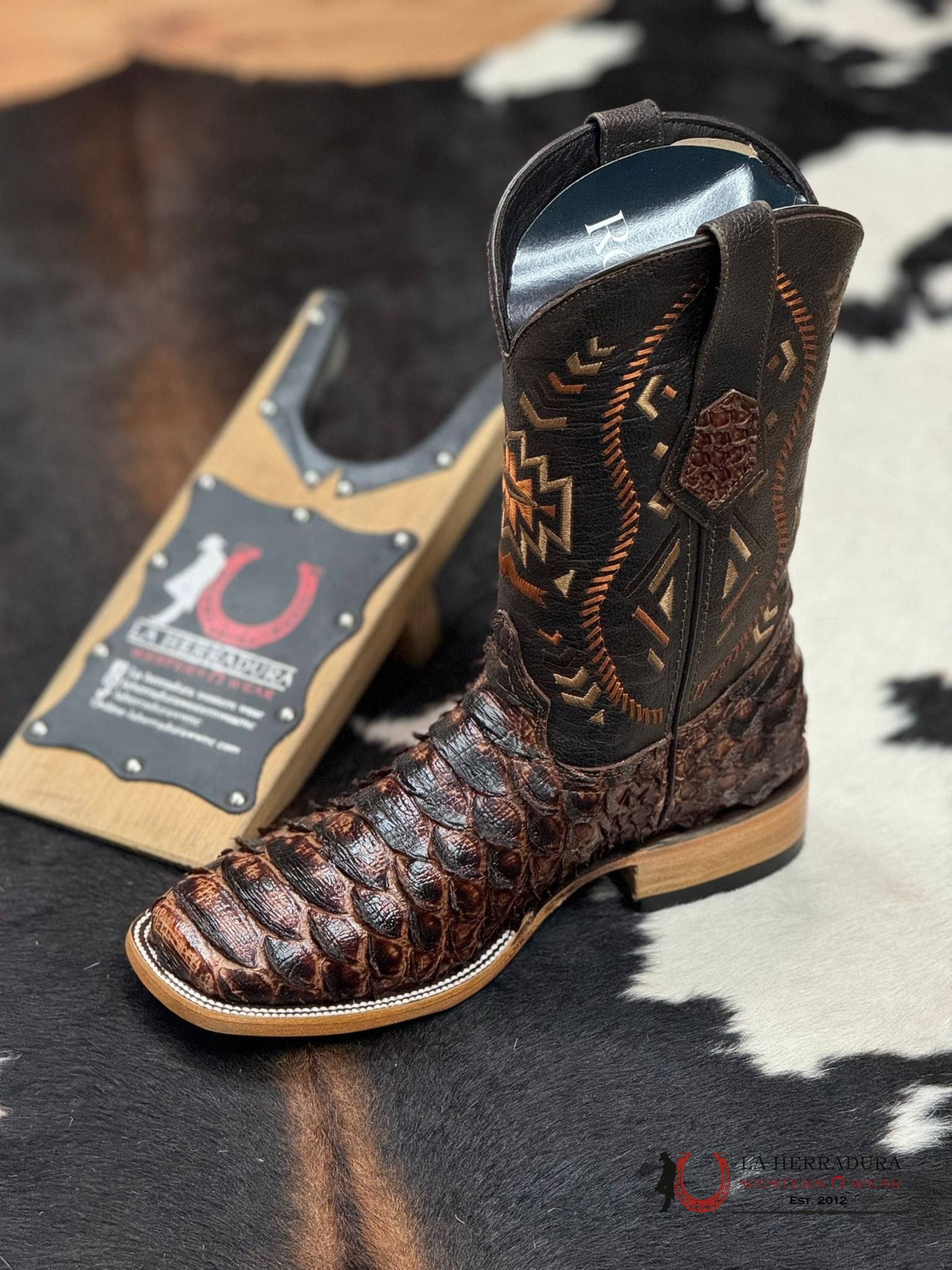 Mens Python Mega Clon Cogñac Boot Botas Hombres